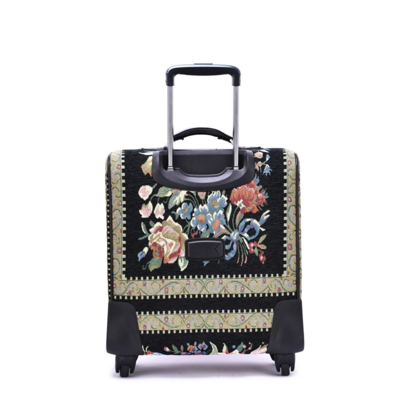 Vintage Flower Shop Hand Beaded Rolling Suitcase