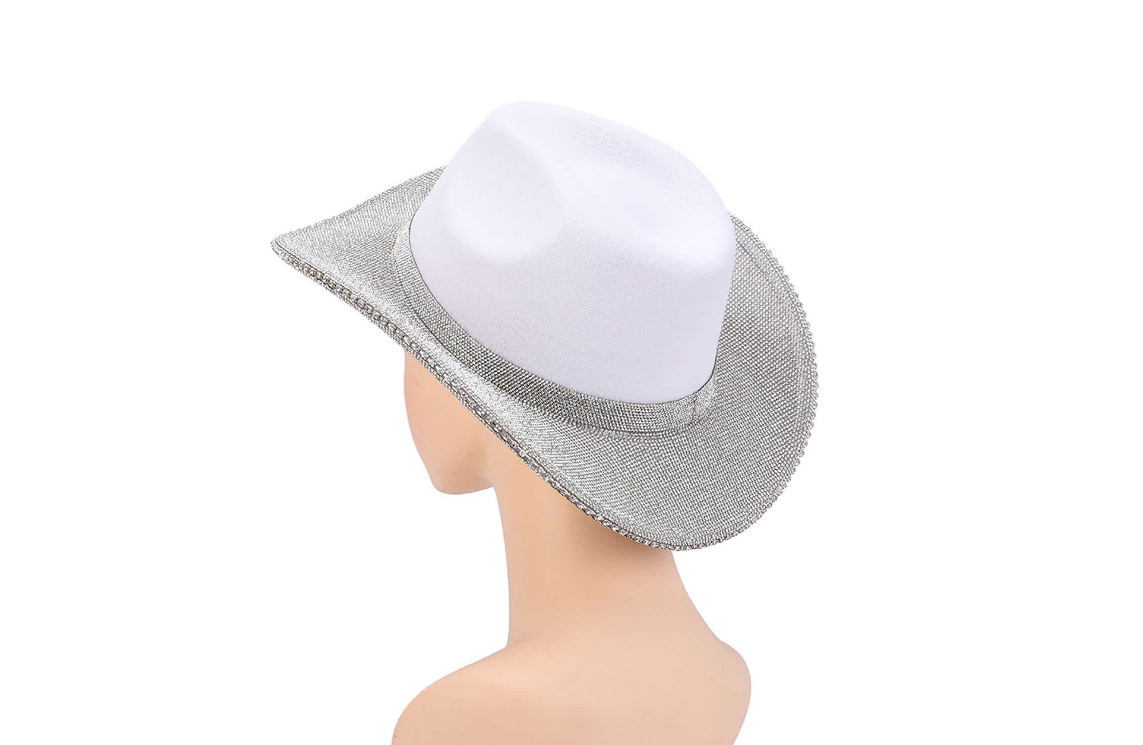 Womens Cowboy Hat With Rhinestone Brim