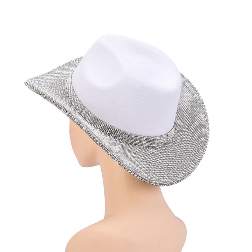 Womens Cowboy Hat With Rhinestone Brim