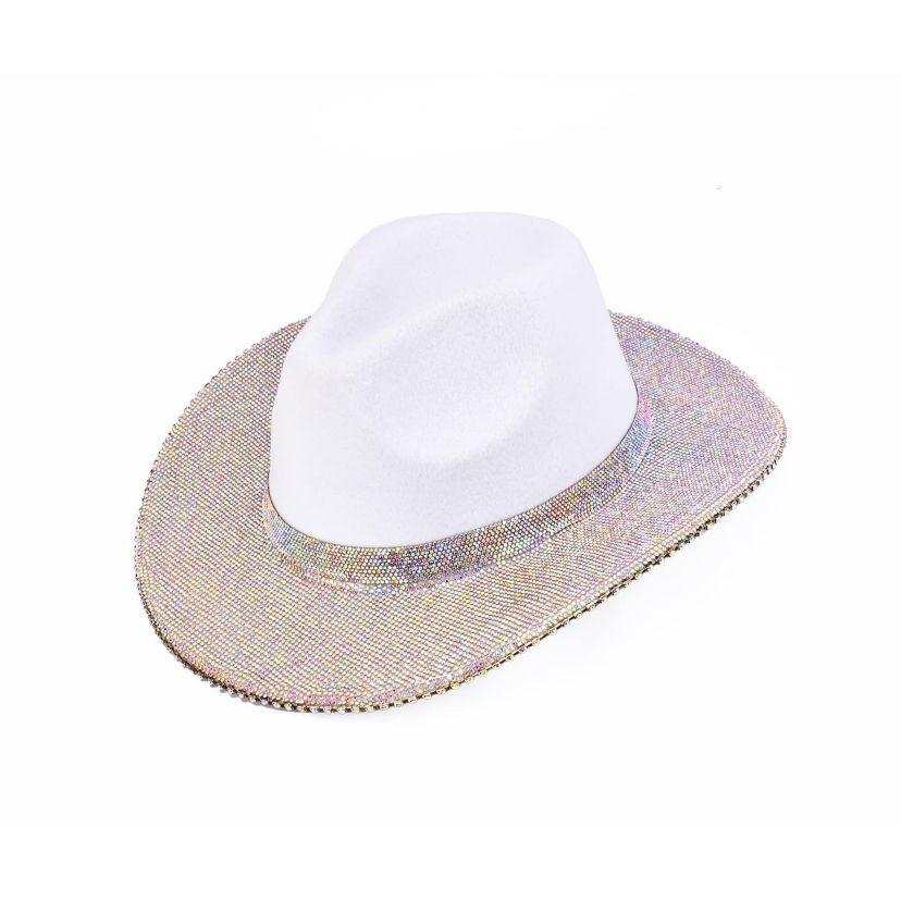 Womens Multi-Colored Rhinestone Cowboy Hat
