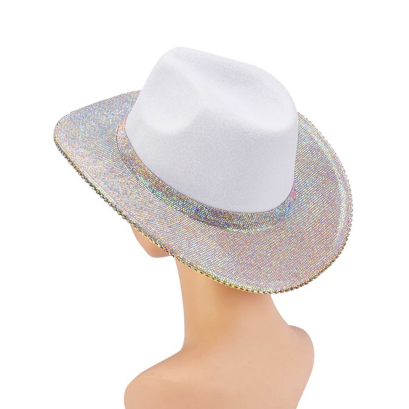 Womens Multi-Colored Rhinestone Cowboy Hat