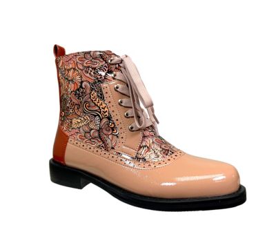 Ninety Union Women's Chelsea Fashion Lace Bootie With Paisley And Mixed Textures, 12M