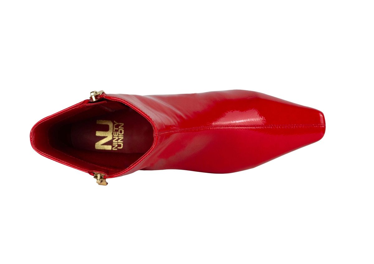 Sage, Metallic Square Heel Bootie