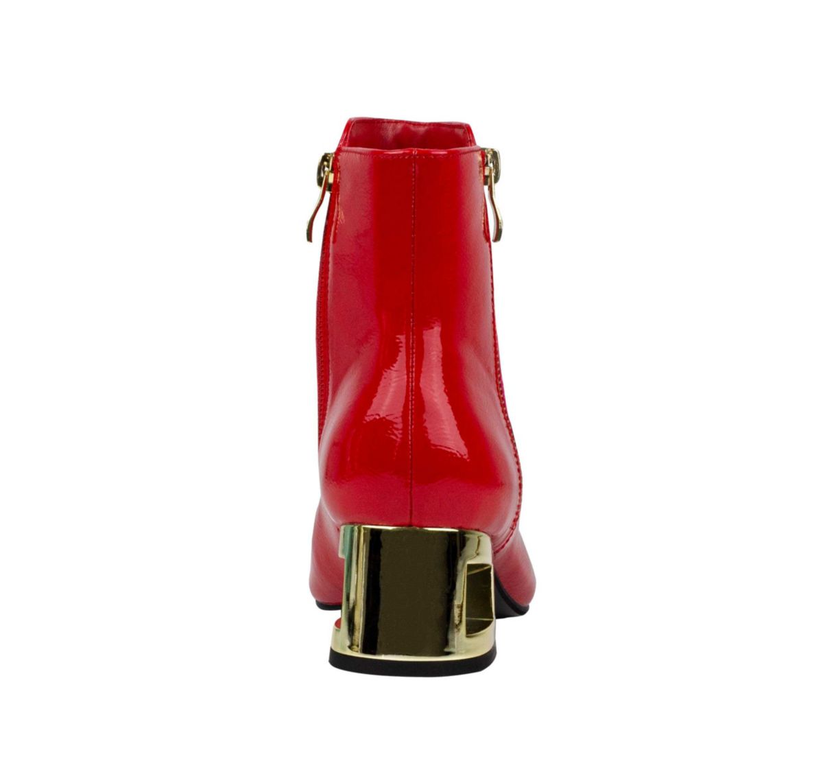 Sage, Metallic Square Heel Bootie