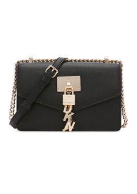 Elissa Leather Shoulder Bag In Black / Gold