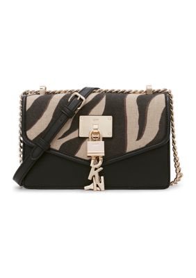 DKNY Elissa North-South Leopard Leather Crossbody, Created for