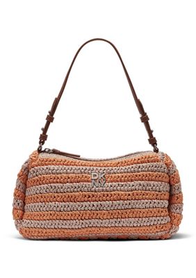 DKNY Straw Shoulder Bag