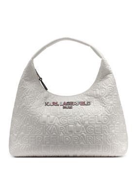 KARL LAGERFELD Women's Voyage Hobo Bag Tote - Chic, Relaxed Style, 10" X 16" X 6.5"
