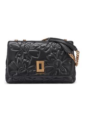 KARL LAGERFELD PARIS Lafayette Quilted Floral Shoulder Bag