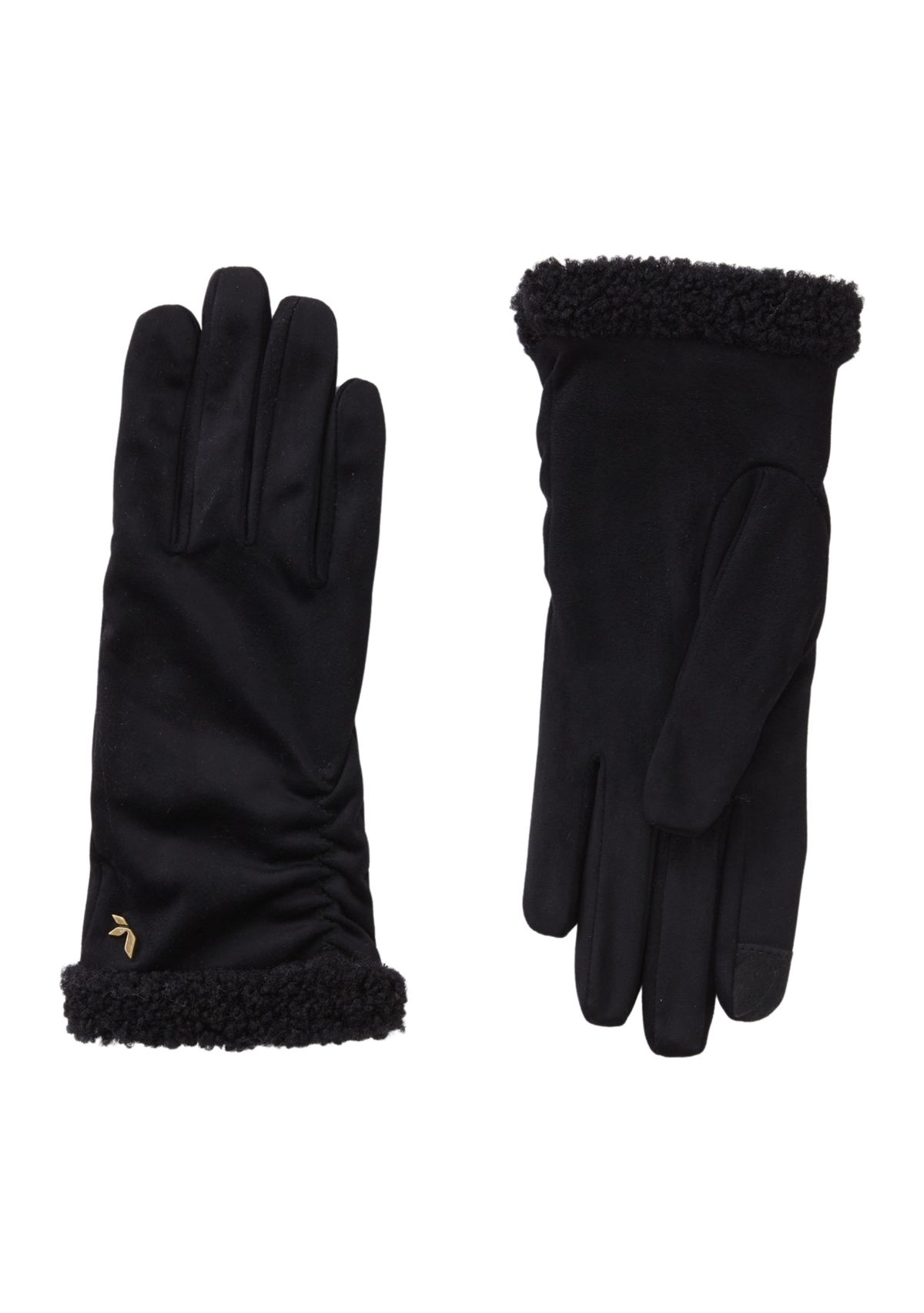 Faux Twinface Gloves with Ruching