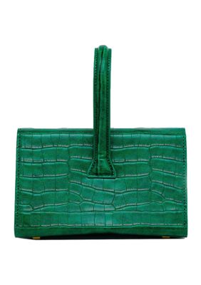 Glam Green Crocodile Mini Trunk Handbag