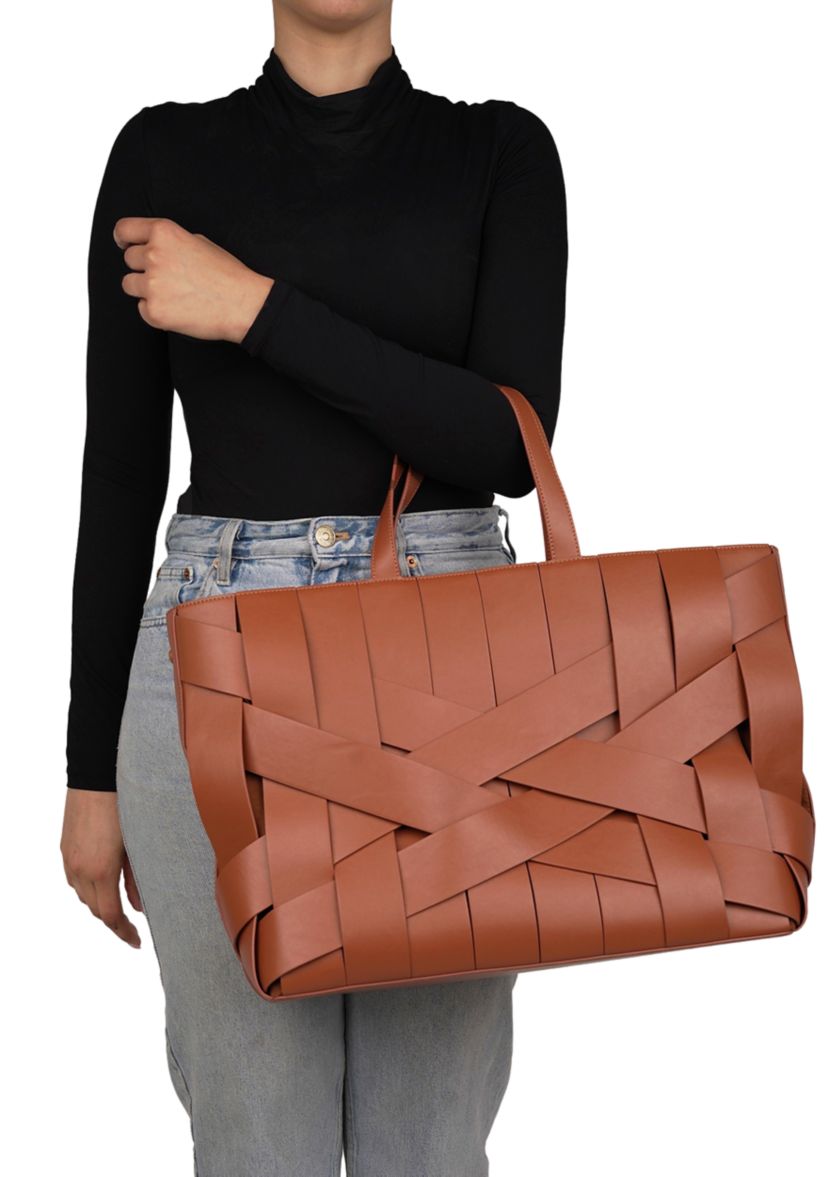 Bouid Woven Leather Medium Tote