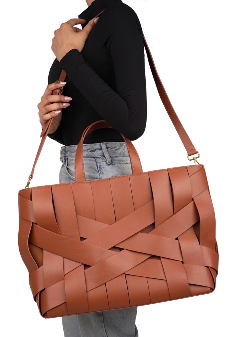 Bouid Woven Leather Medium Tote