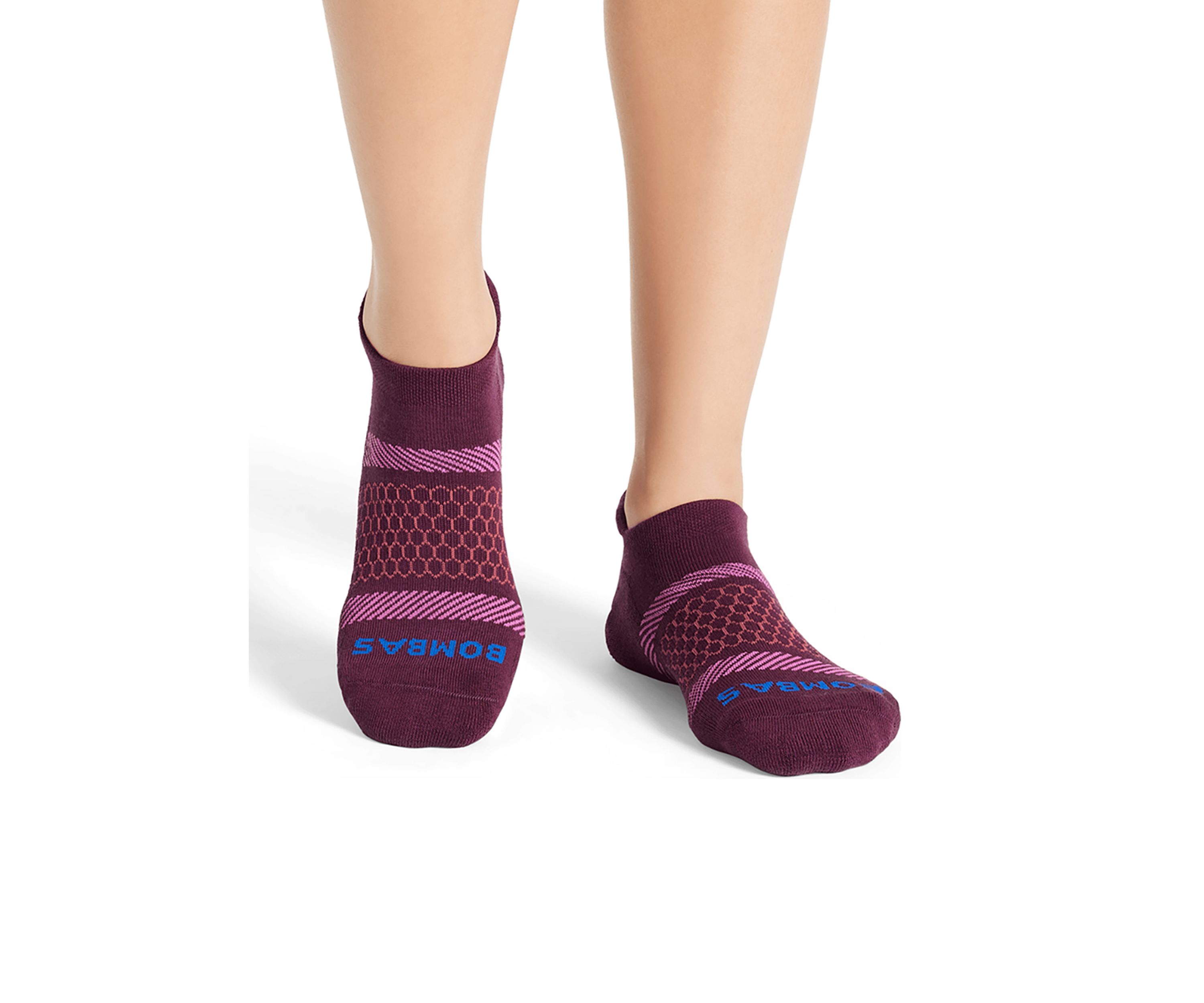Diagonal Ticking Stripes Ankle Socks 