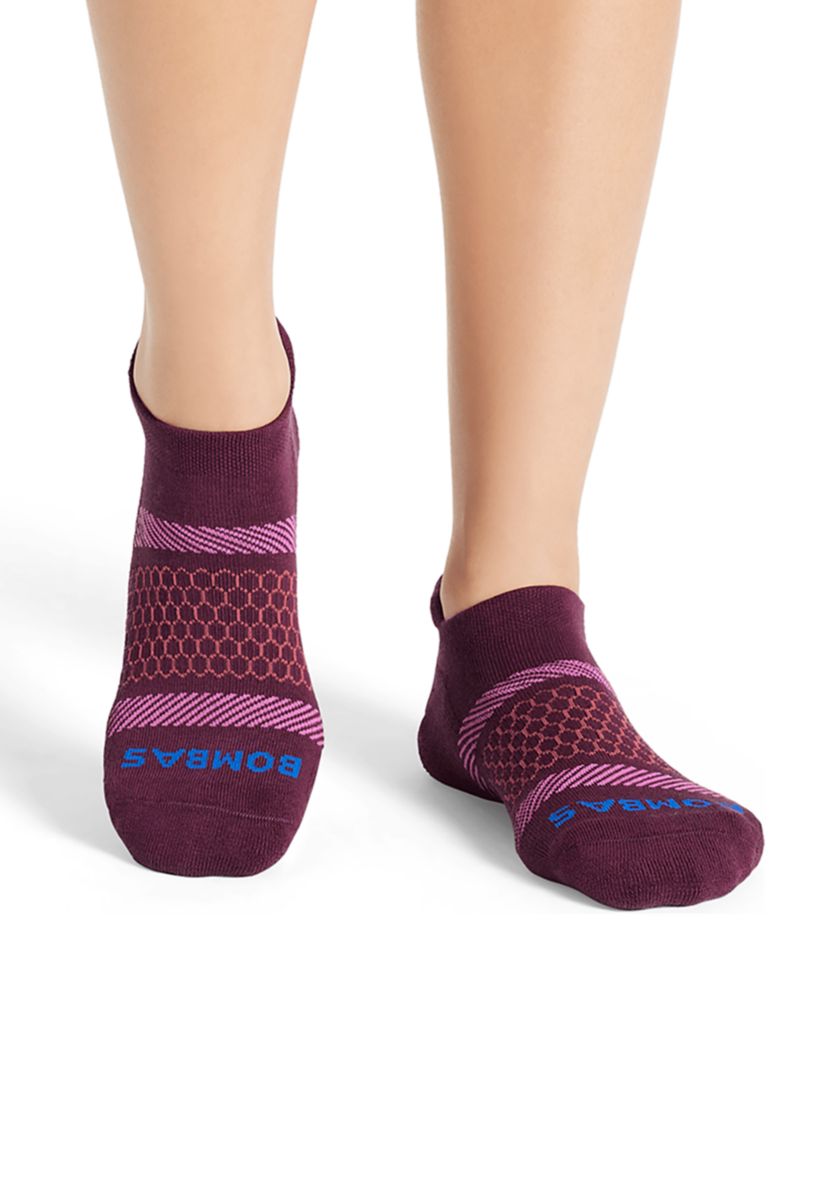 Diagonal Ticking Stripes Ankle Socks 
