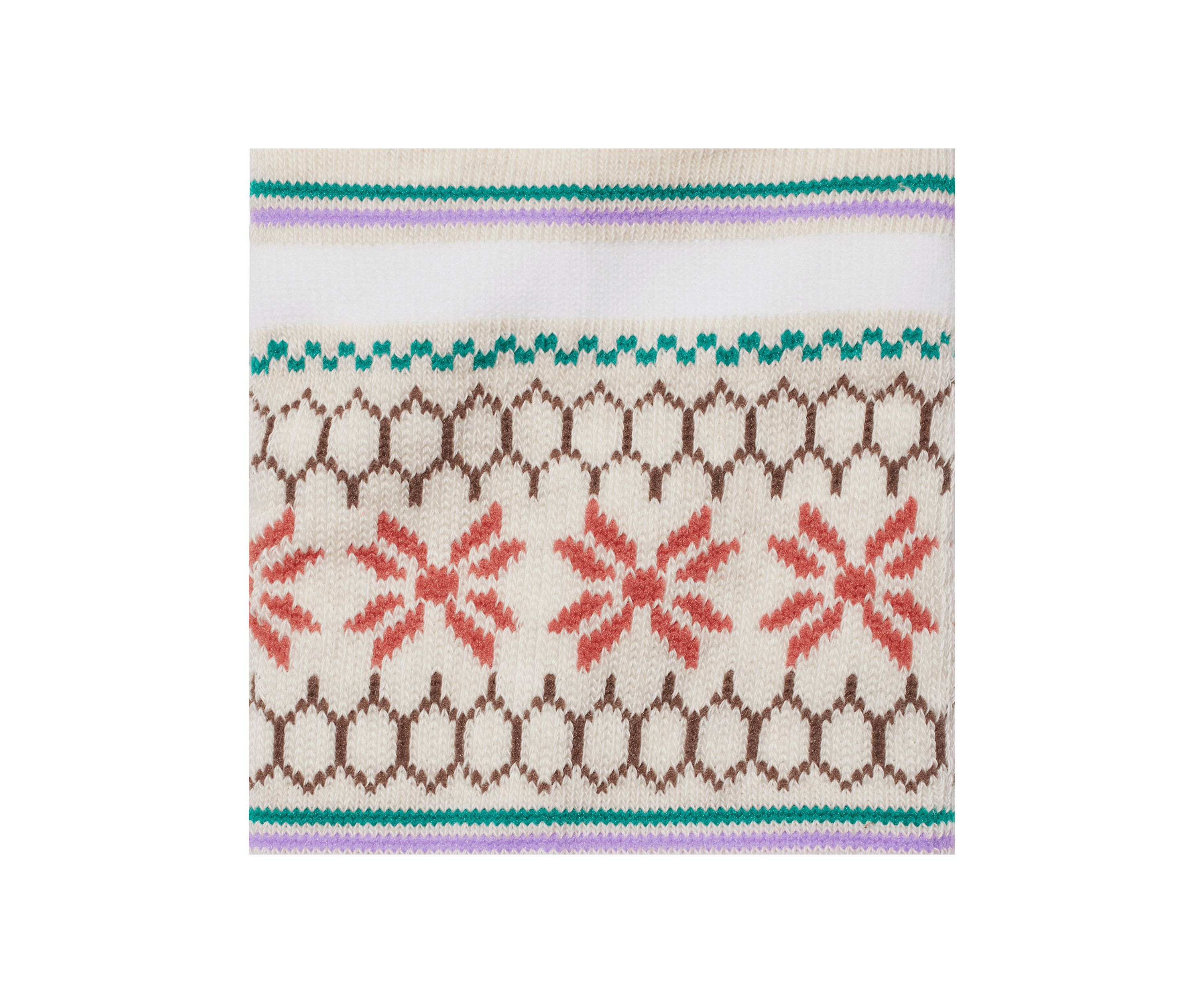 Heather Snowflake Fair Isle Ankle Socks
