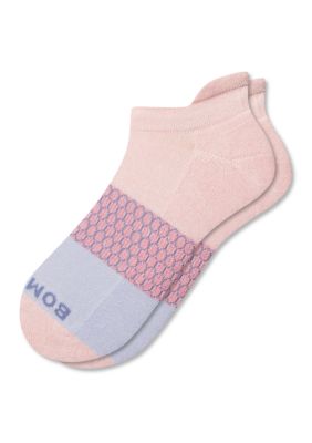 Bombas Women's Tri-Block Ankle Socks, Pink, Medium