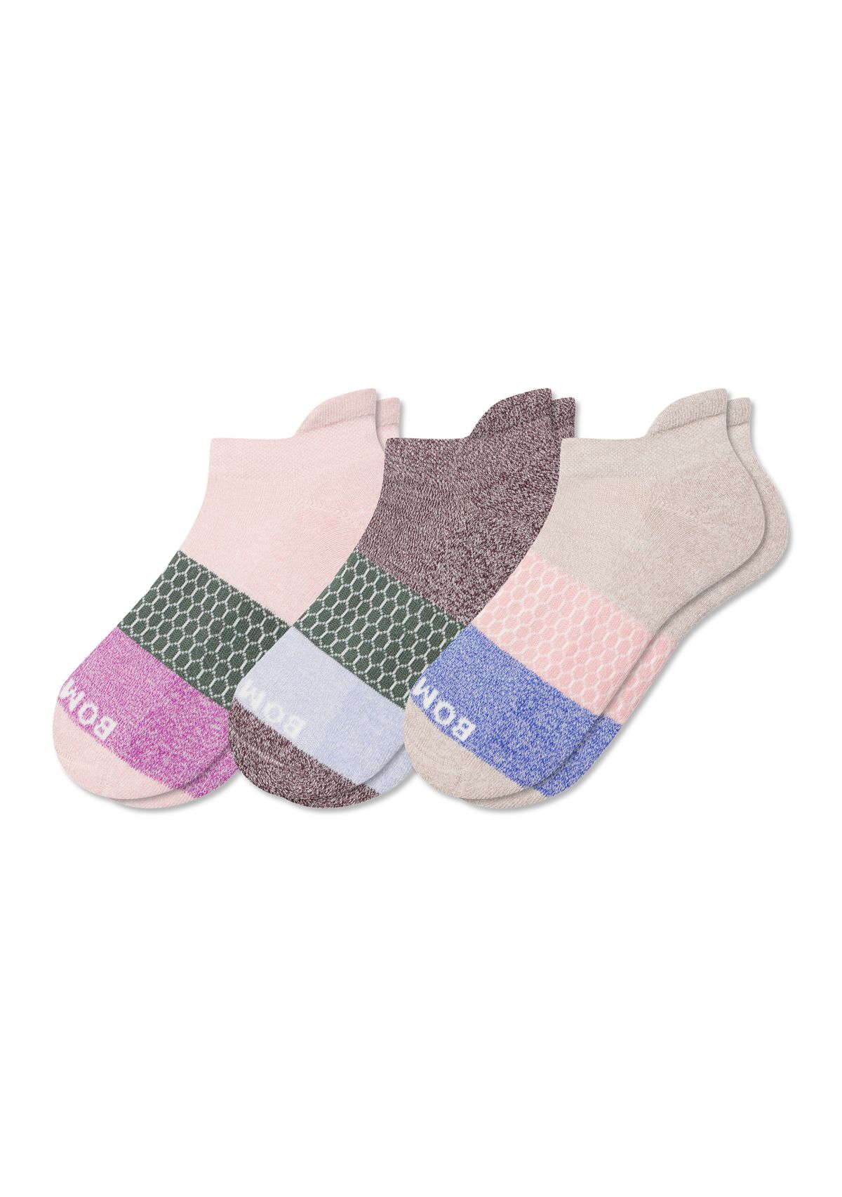 Tri-Block Ankle Socks - 3-Pack