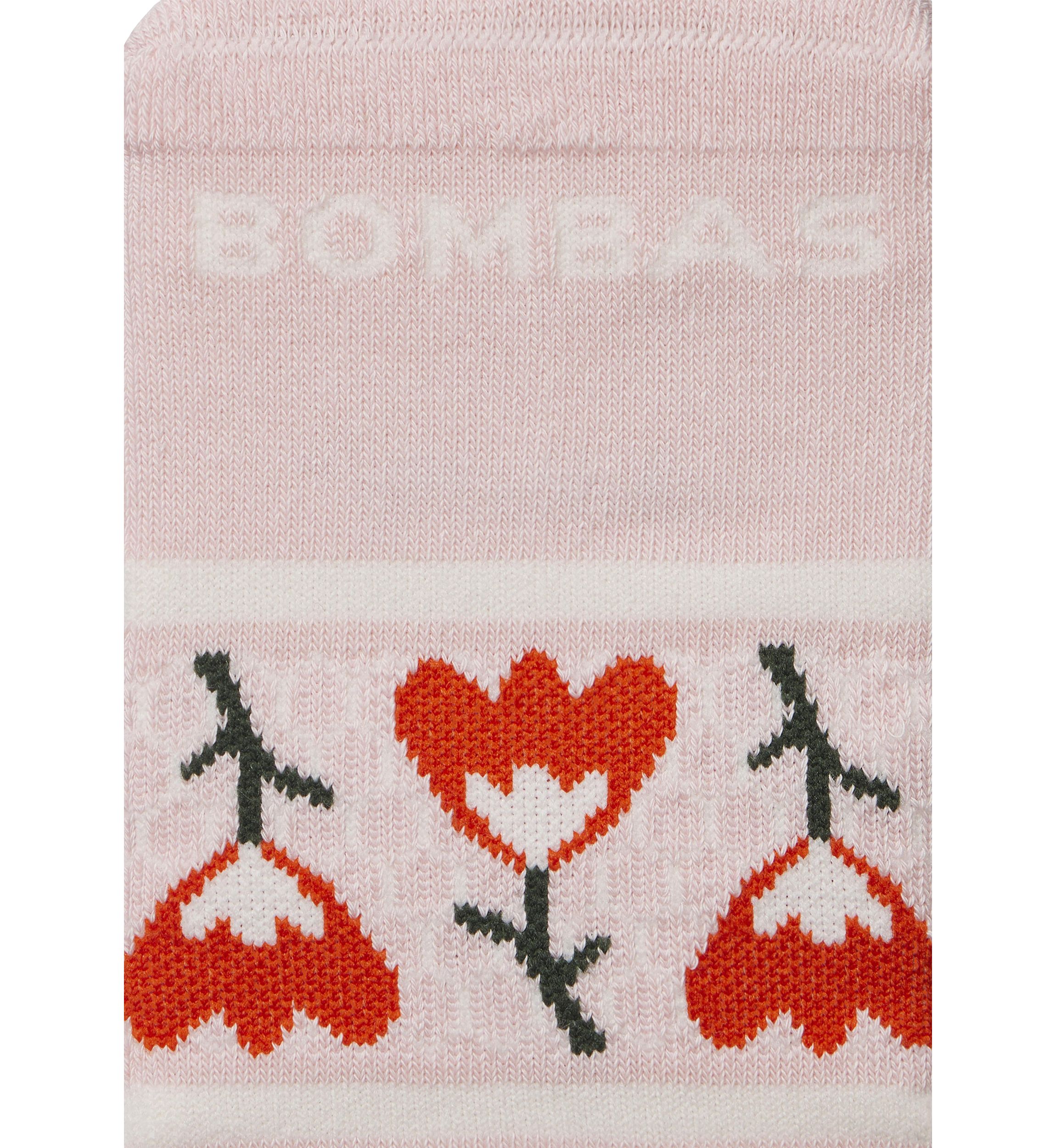 Solid Floral Row Arch Ankle Socks