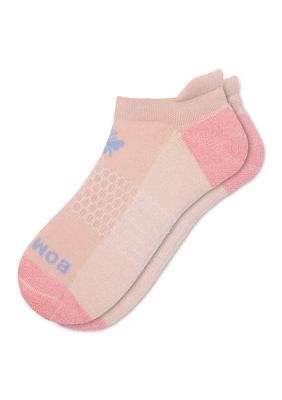 Bombas Women's Solid with Marl HT and Footbottom Bee Ankle Socks, Pink, Medium