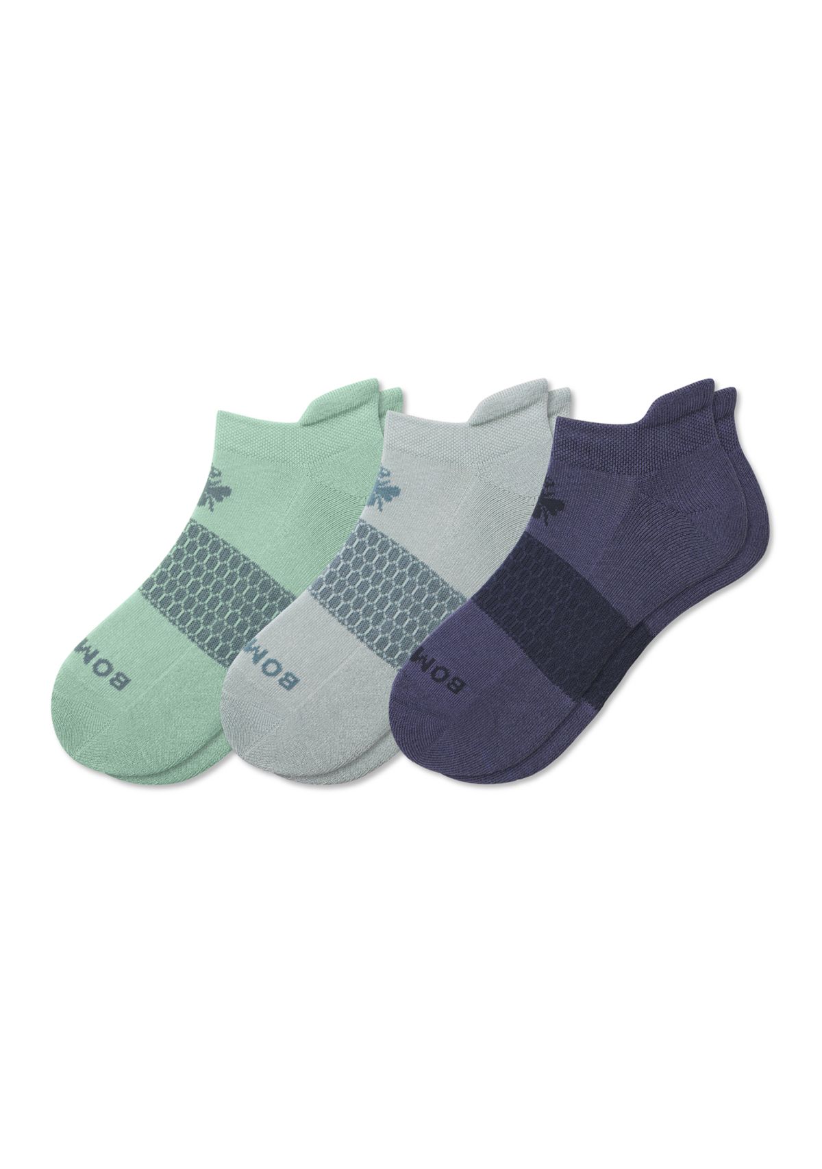 Solid Arch Block Ankle Socks 3-Pack