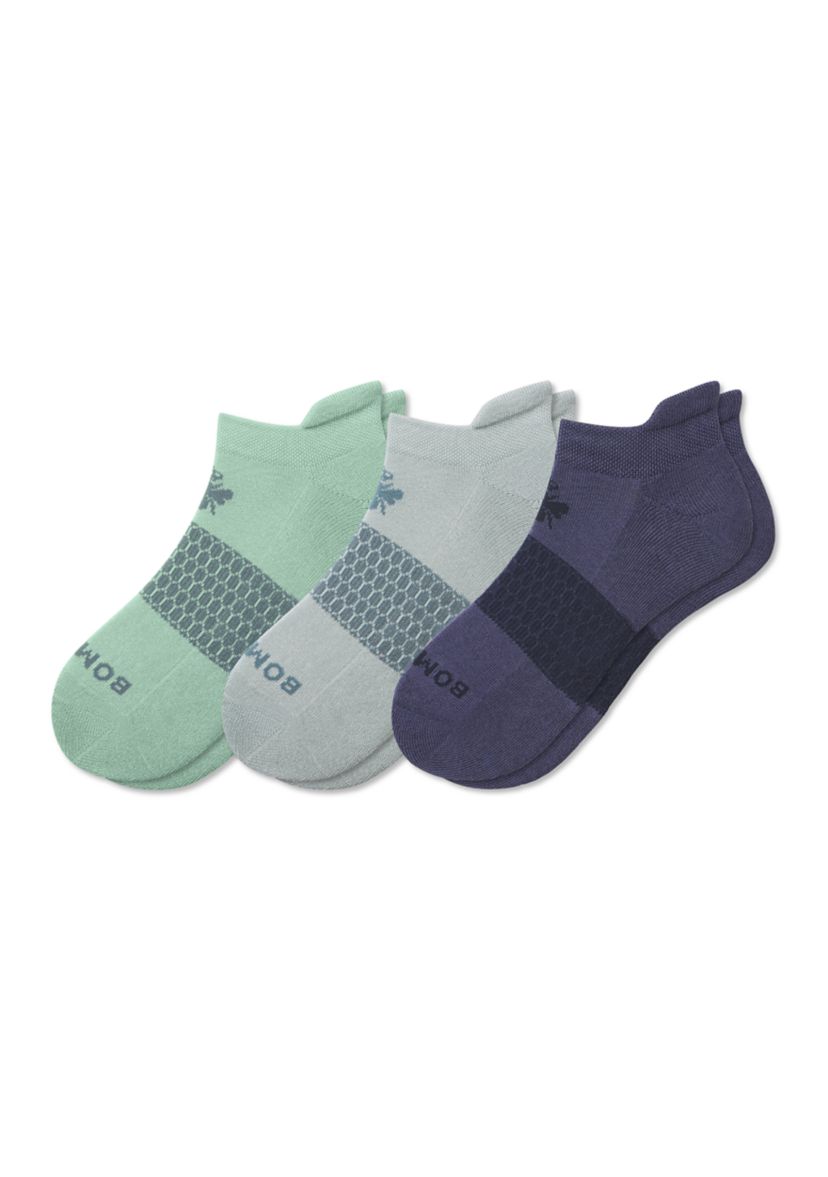 Solid Arch Block Ankle Socks 3-Pack