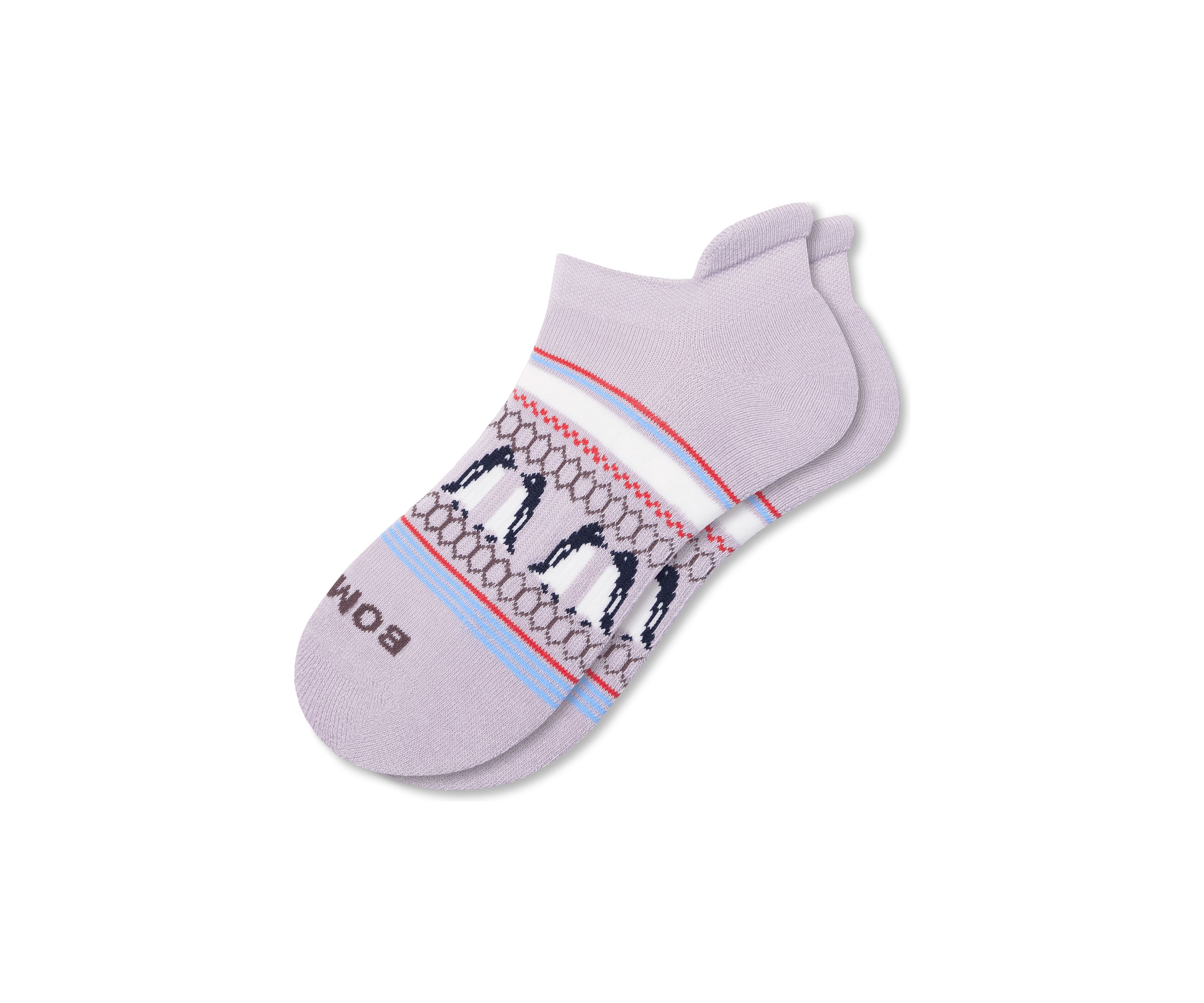 Solid Penguin Fairisle Ankle Socks 