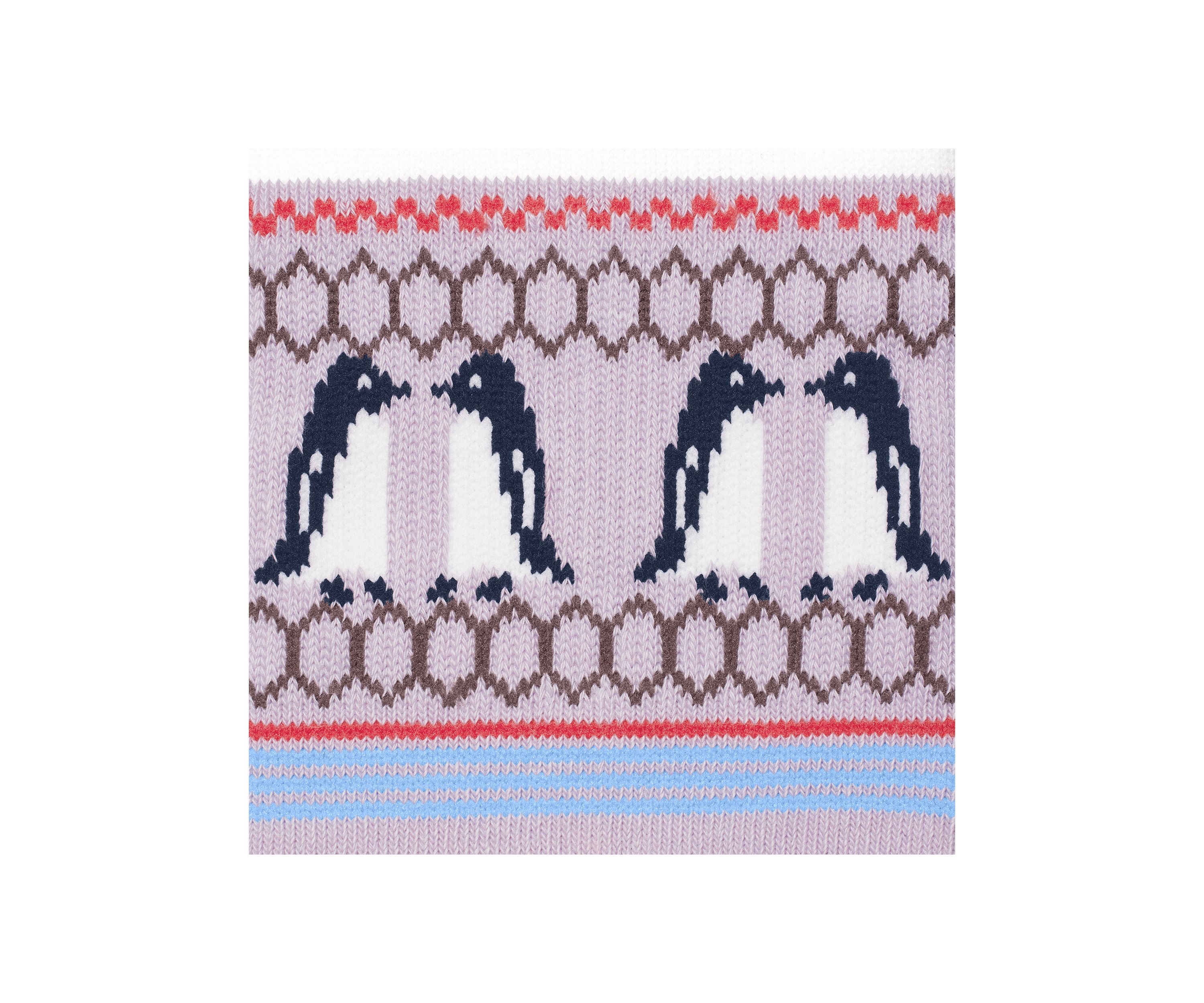 Solid Penguin Fairisle Ankle Socks 