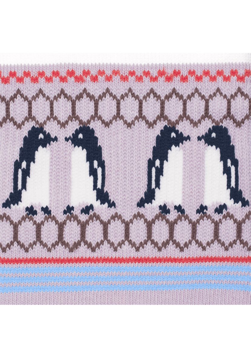 Solid Penguin Fairisle Ankle Socks 