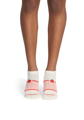 Bombas Women's Solid Striped Tomato Ankle Socks, Medium
