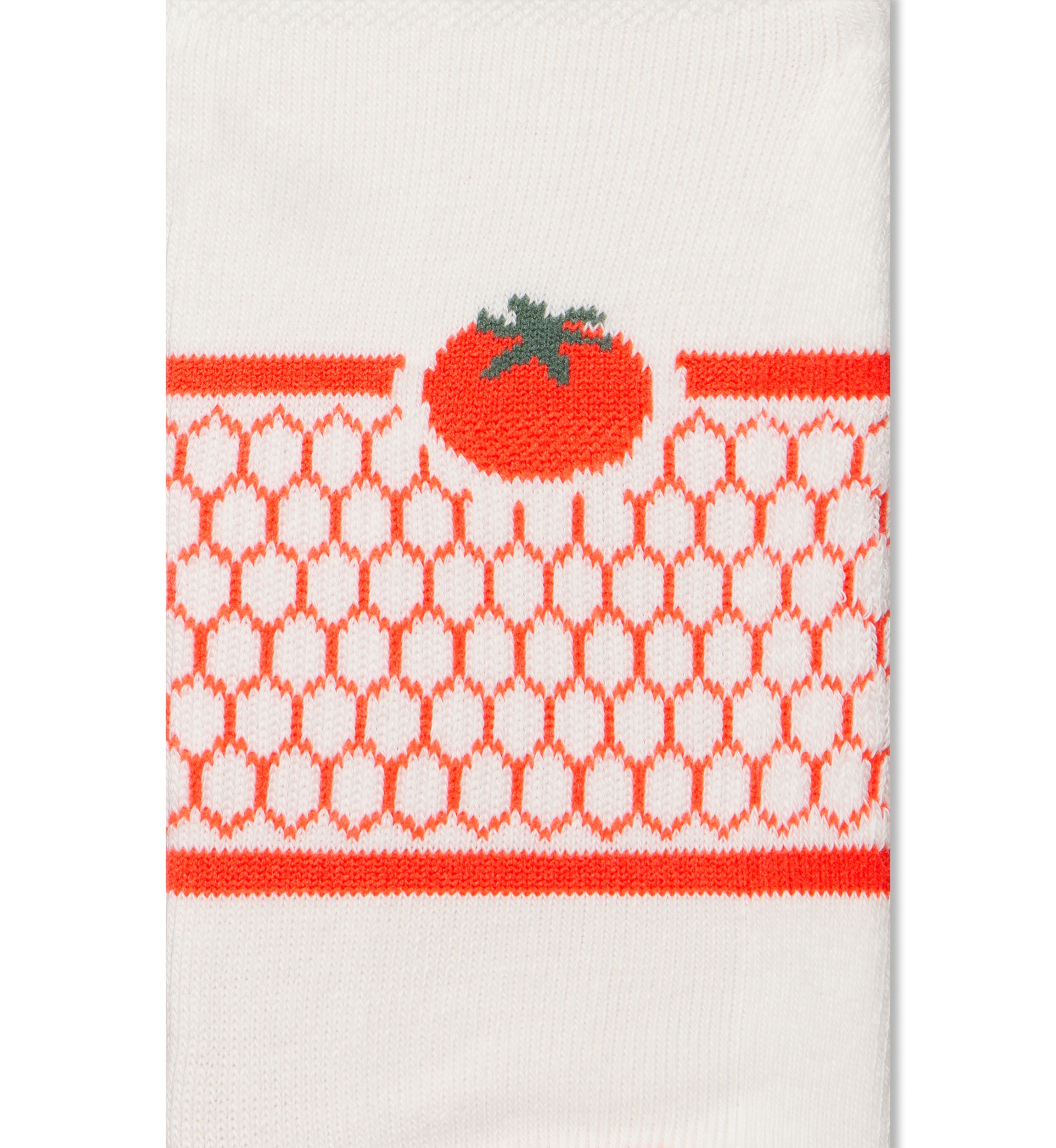 Solid Striped Tomato Ankle Socks