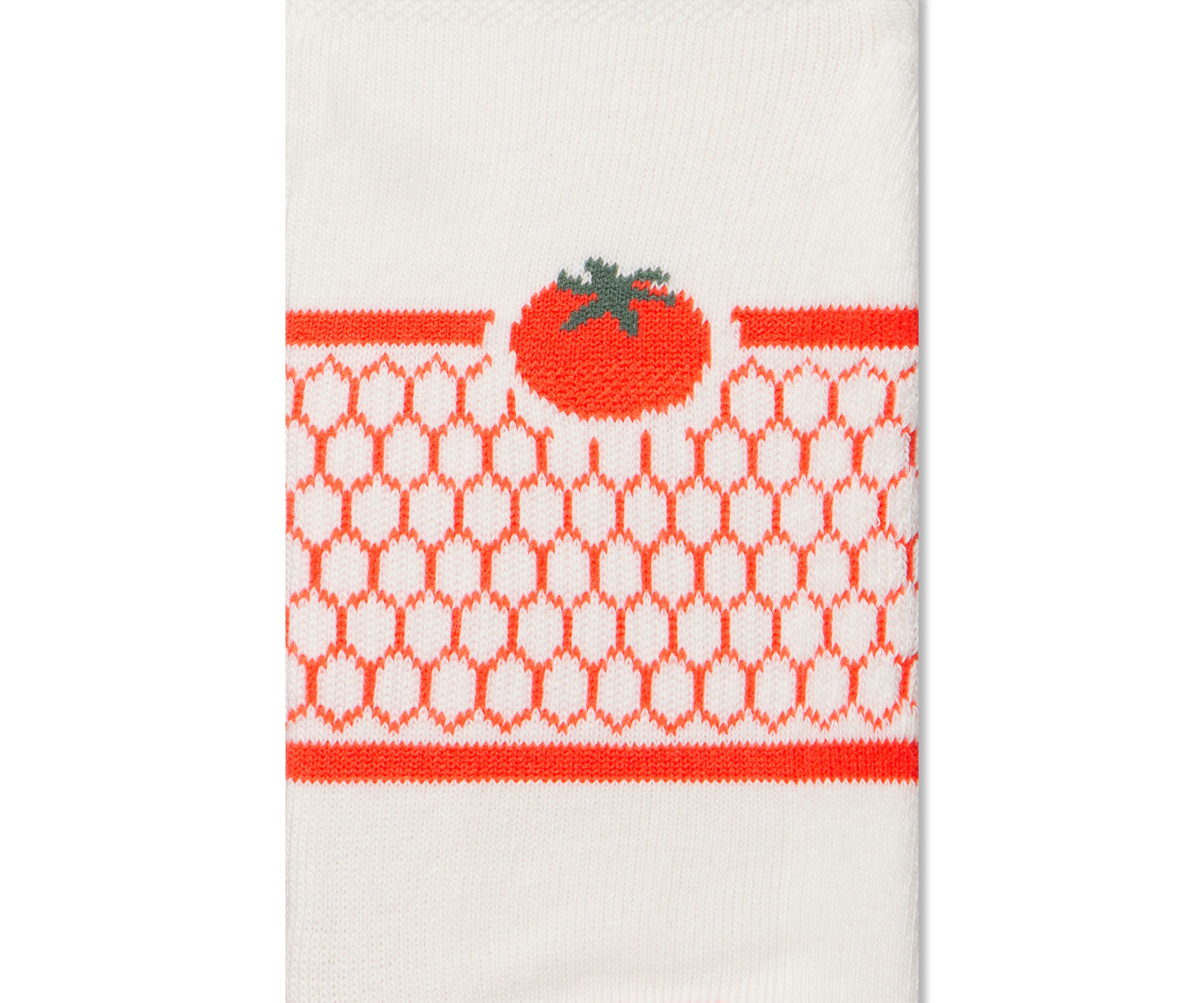 Solid Striped Tomato Ankle Socks