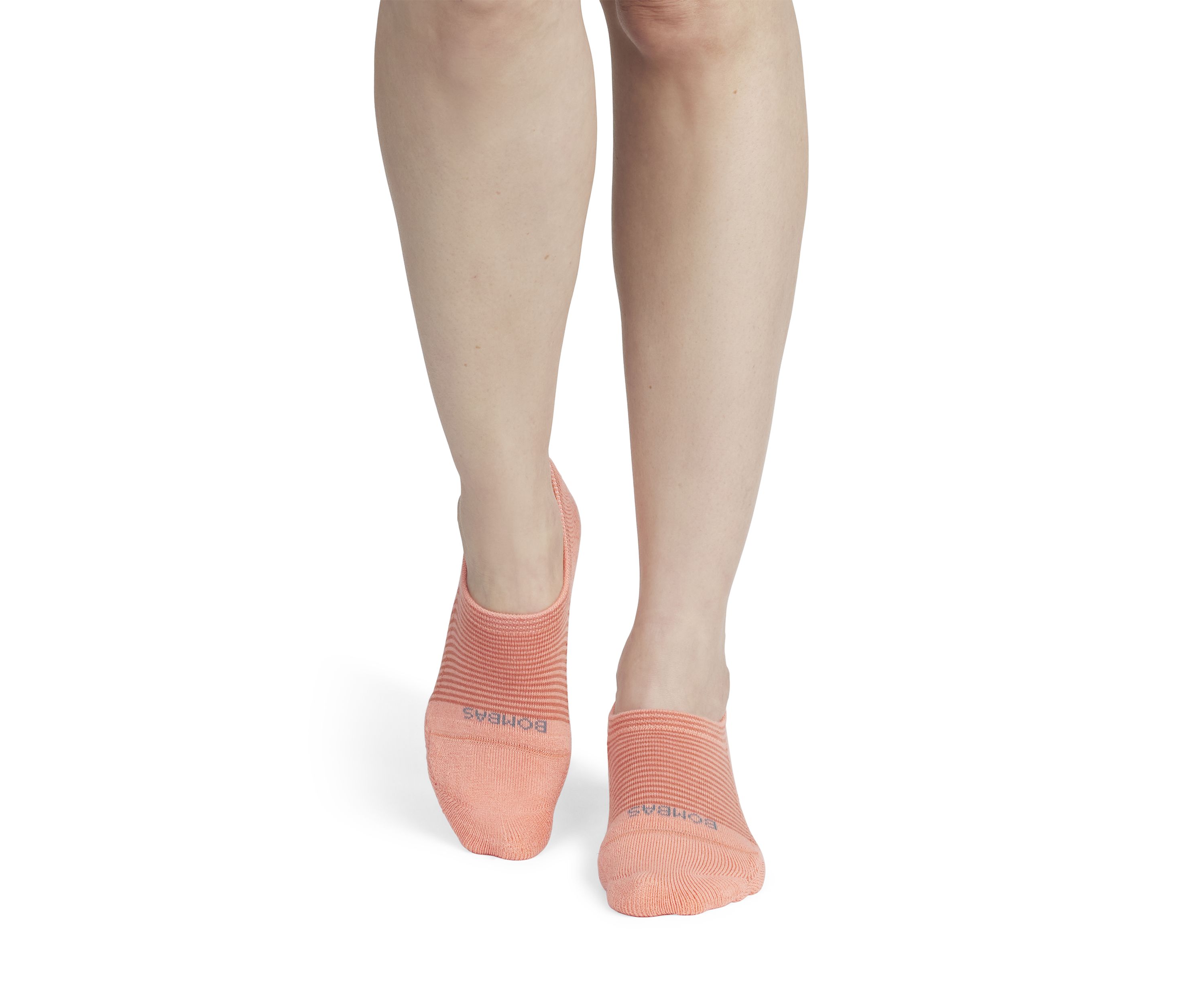 Solid Feeder Stripe Cushioned No Show Socks