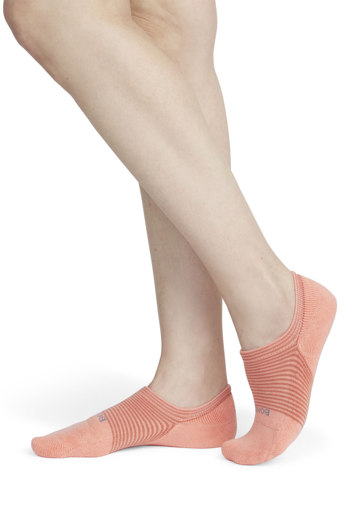 Solid Feeder Stripe Cushioned No Show Socks