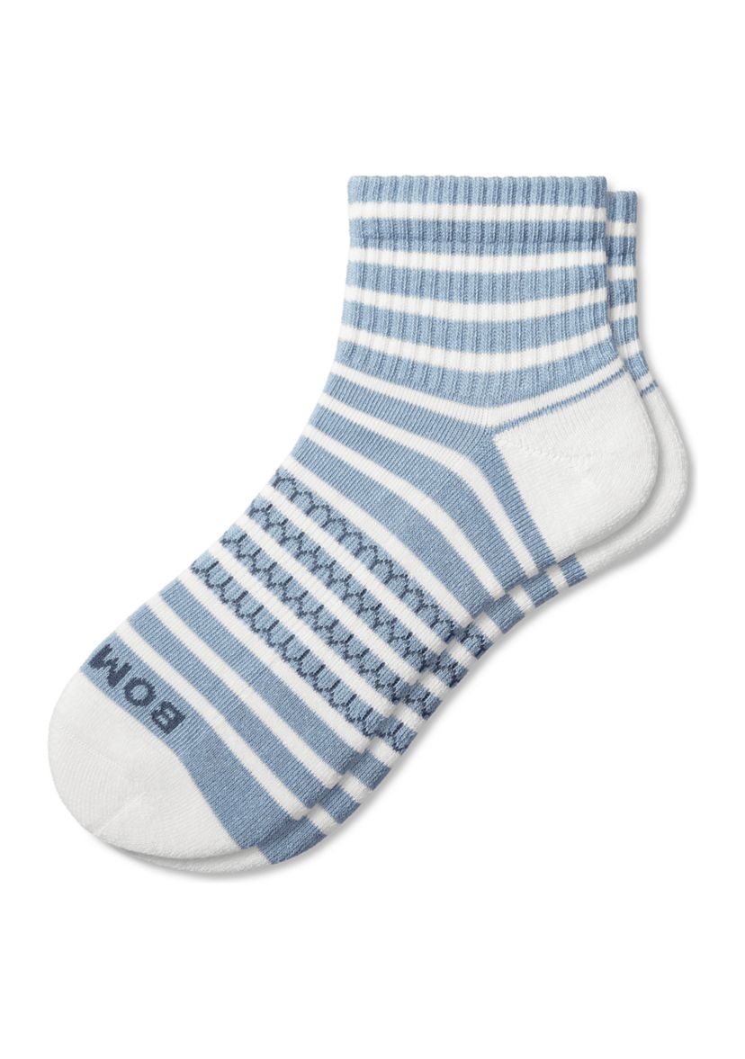Solid Striped Quarter Socks