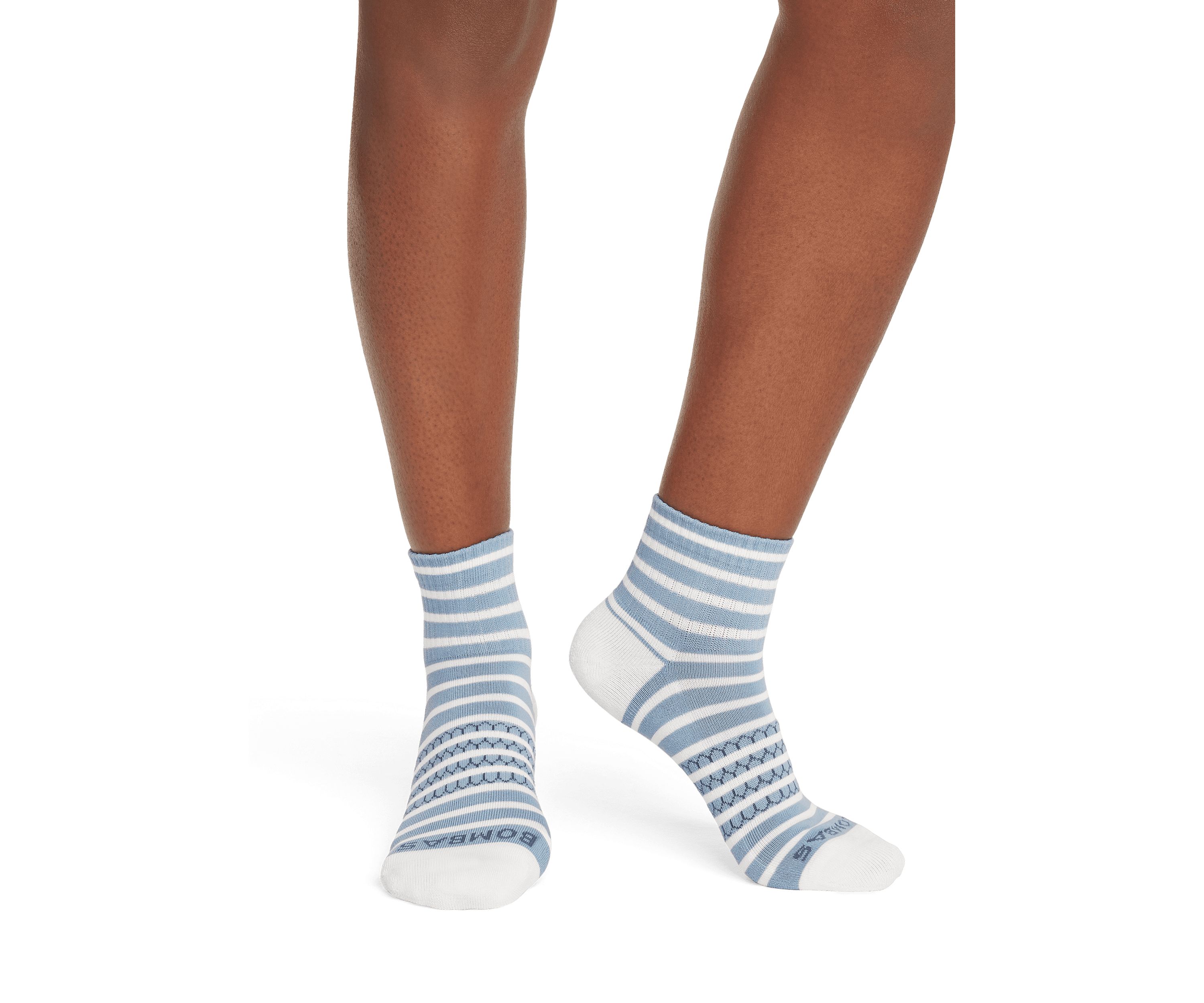 Solid Striped Quarter Socks
