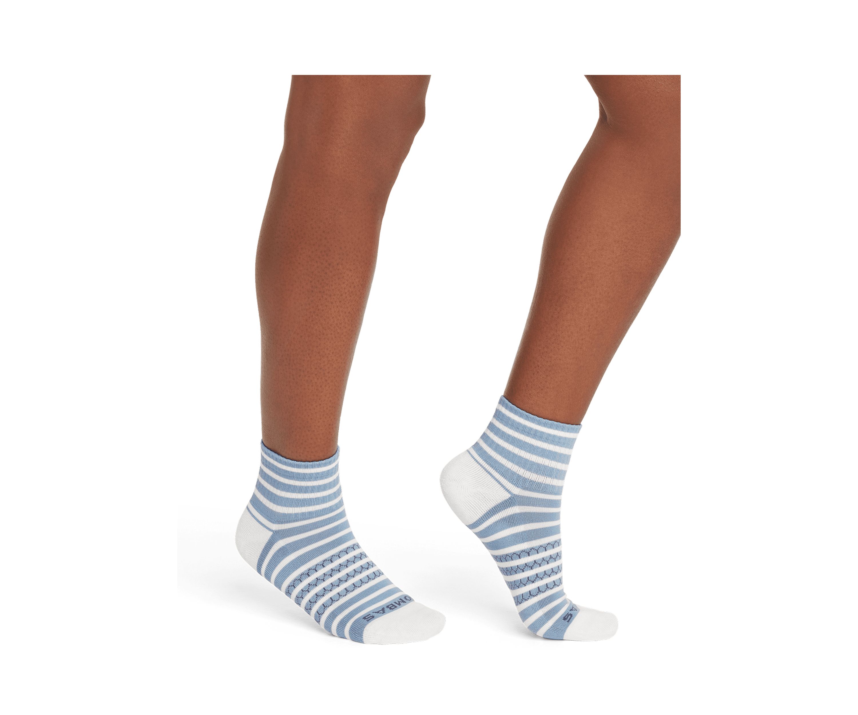 Solid Striped Quarter Socks