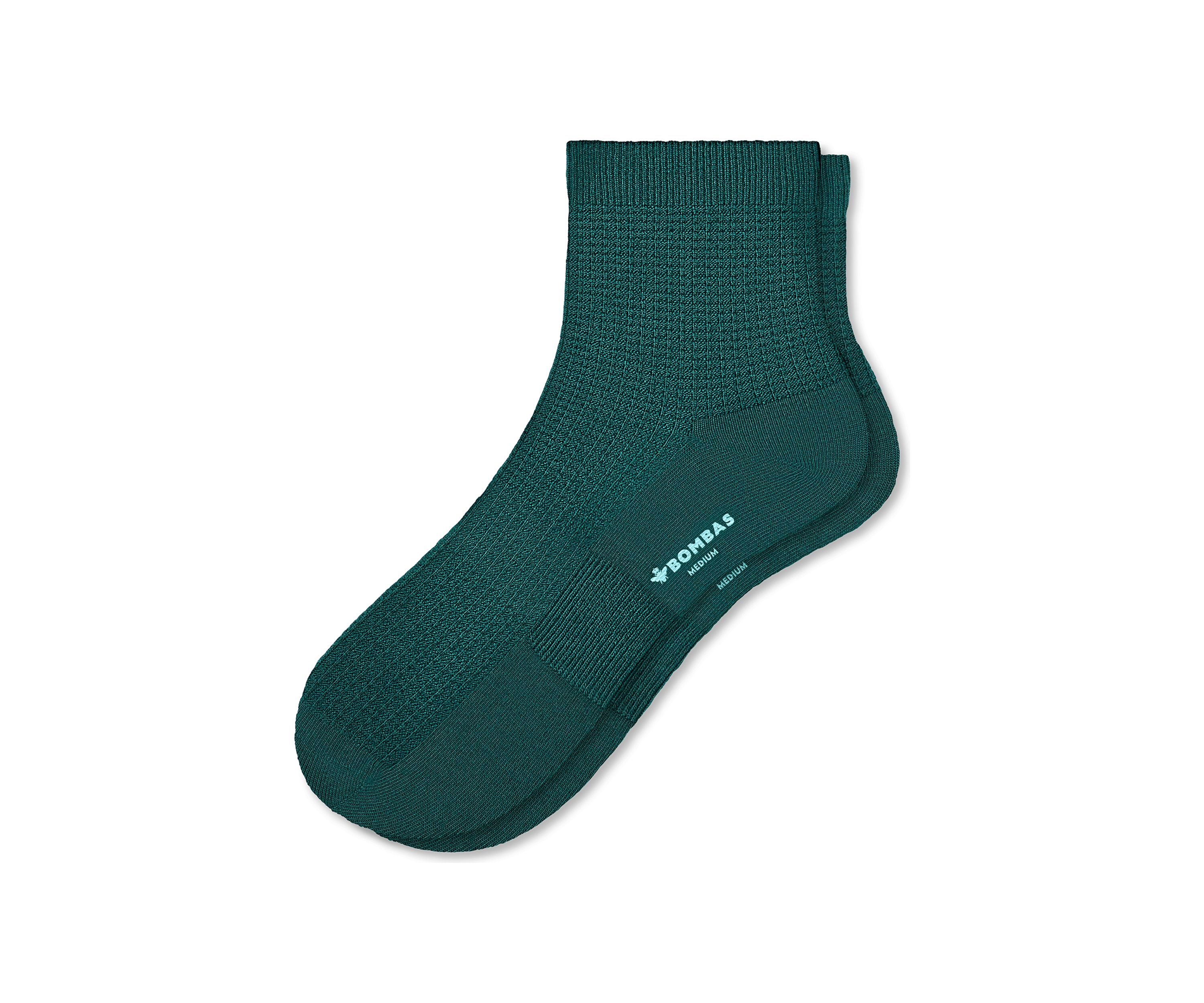 Solid Waffle Textured Lightweight Quarter Socks