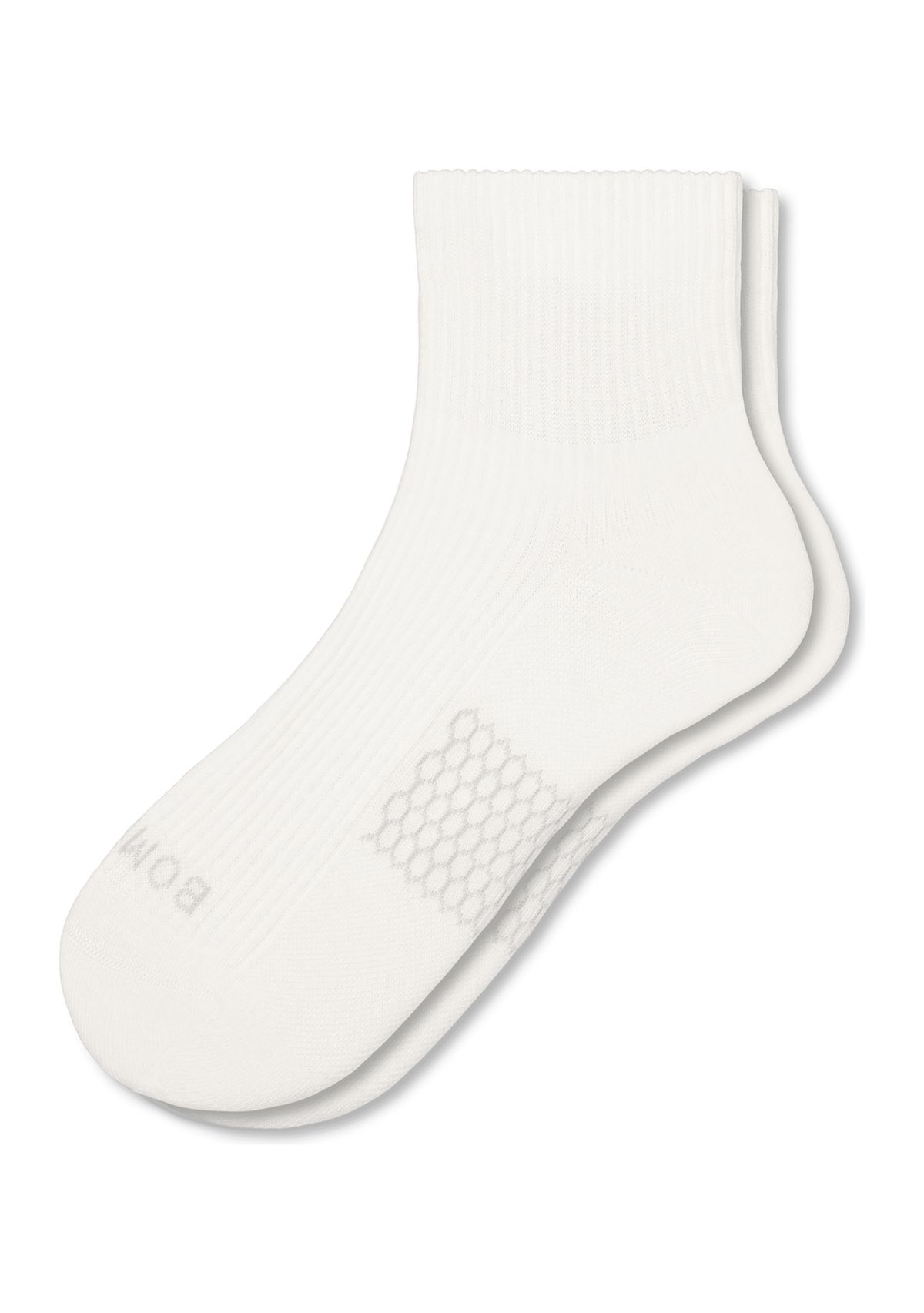 Solid Modern Rib Quarter Socks