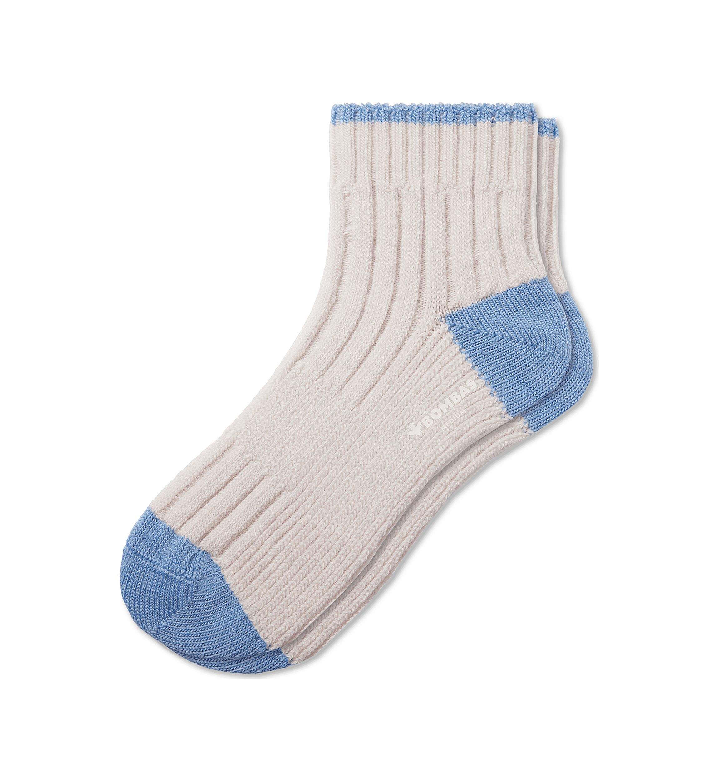 Womens Heather Striped Merino Jacquard Quarter Socks