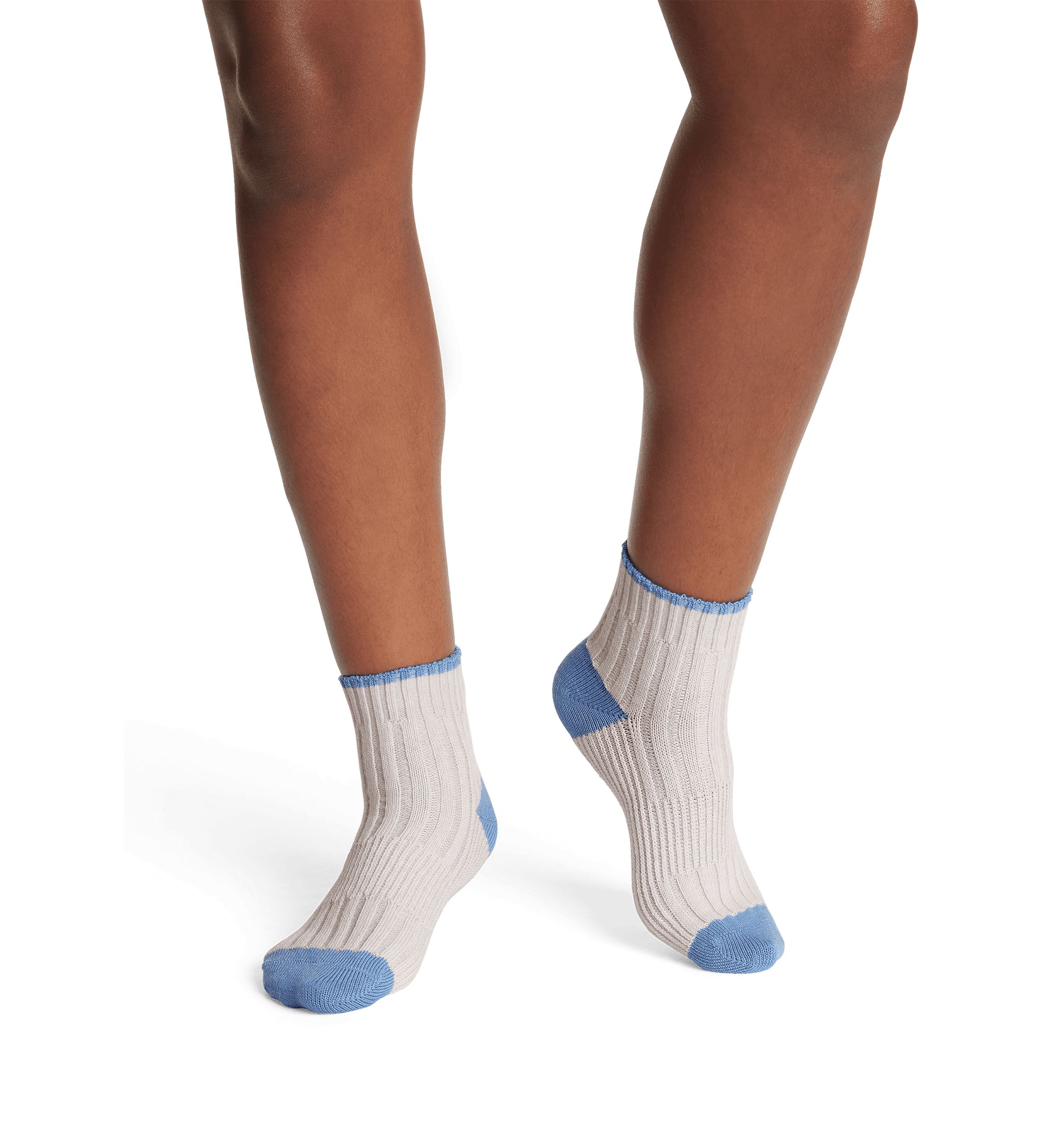 Womens Heather Striped Merino Jacquard Quarter Socks