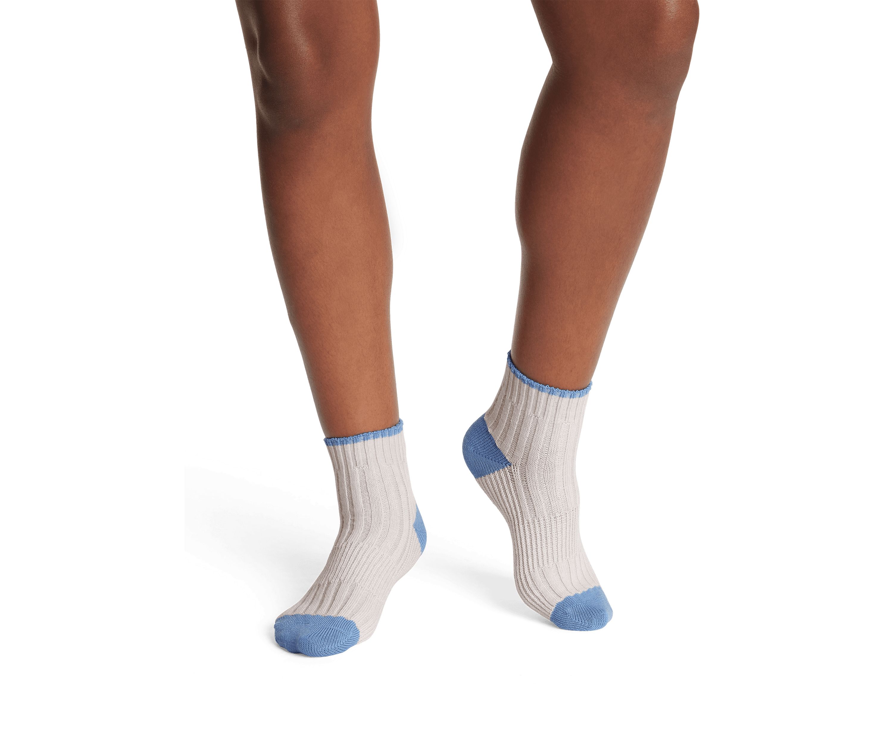 Womens Heather Striped Merino Jacquard Quarter Socks