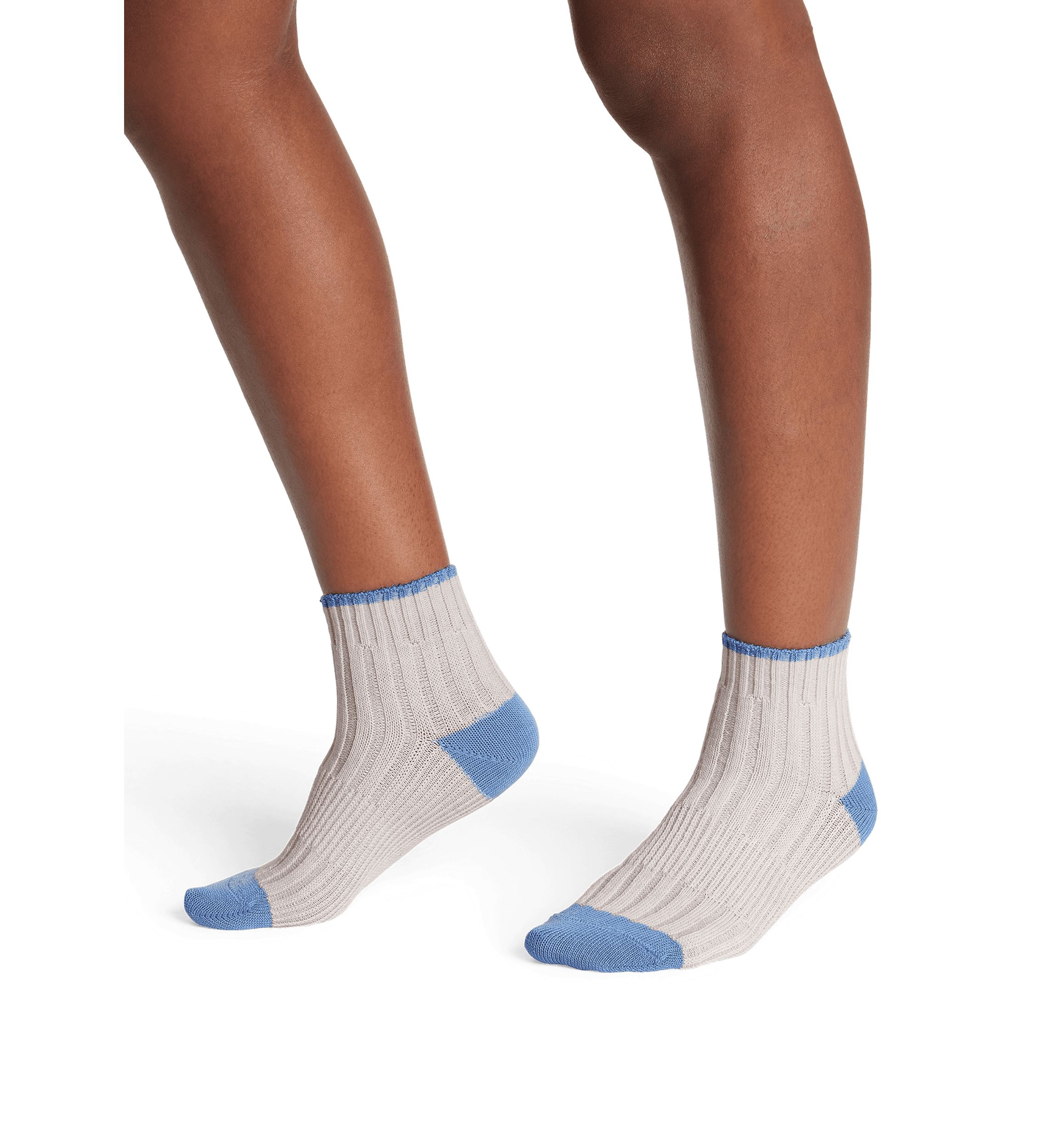 Womens Heather Striped Merino Jacquard Quarter Socks