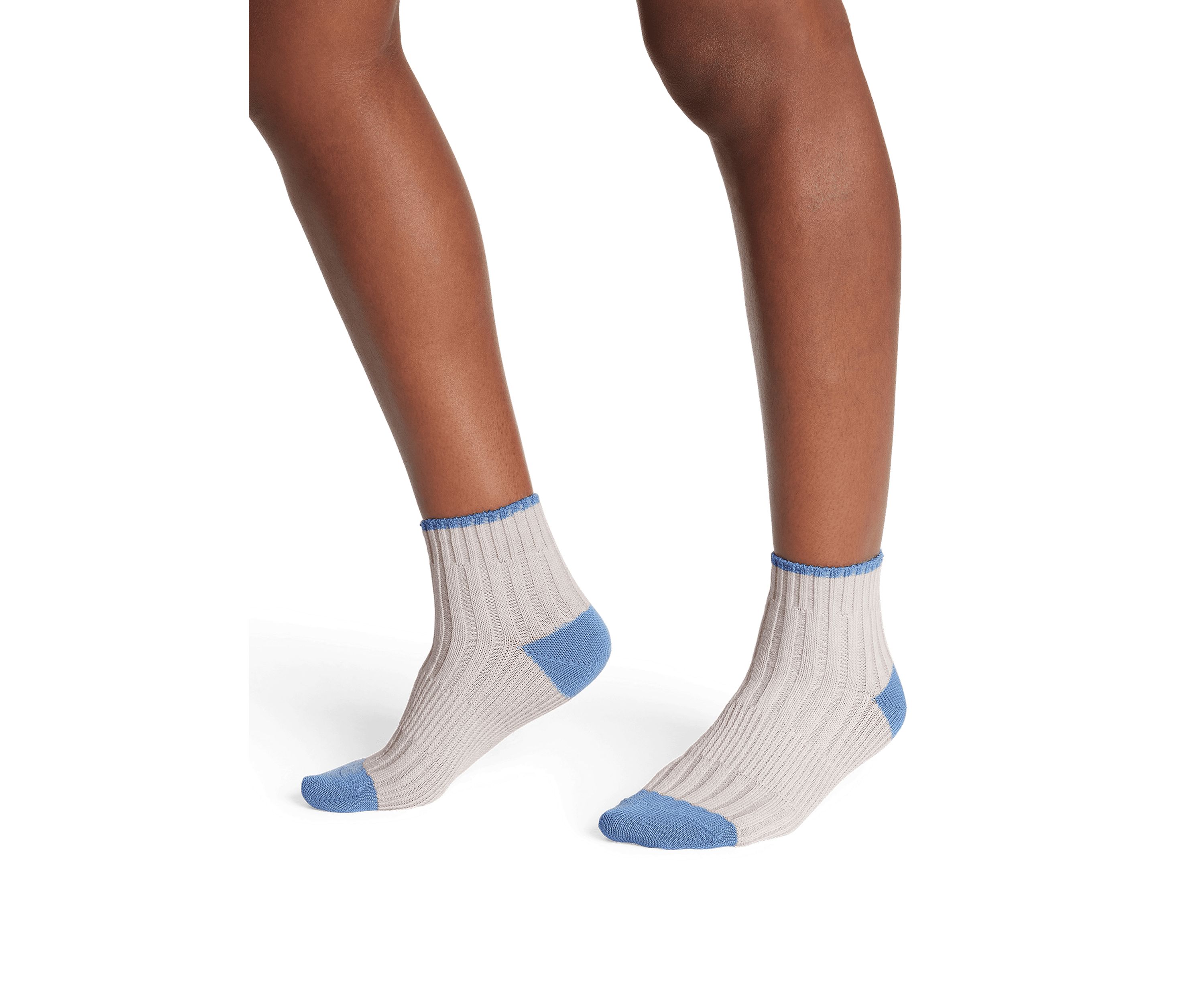 Womens Heather Striped Merino Jacquard Quarter Socks