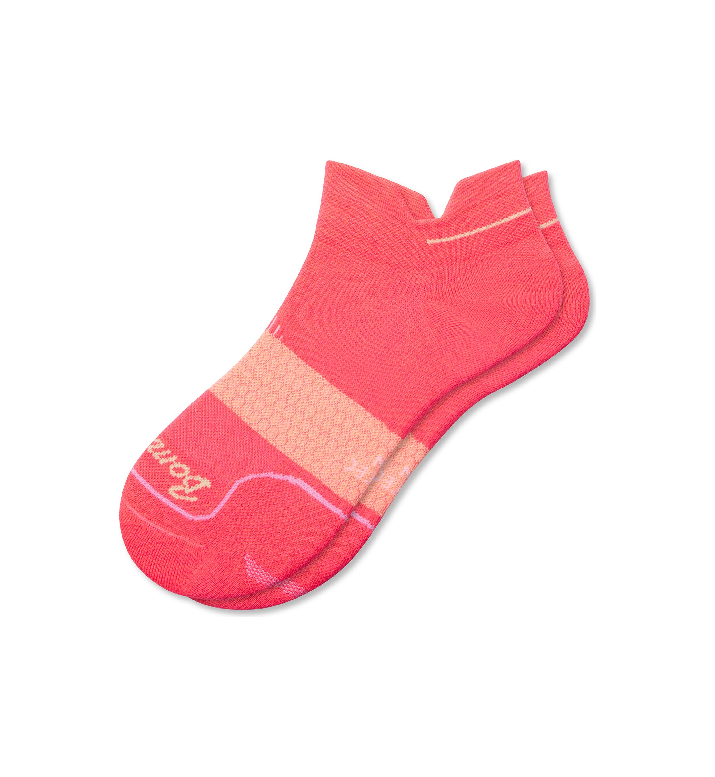 Solid Toe Border Running Ankle Socks 