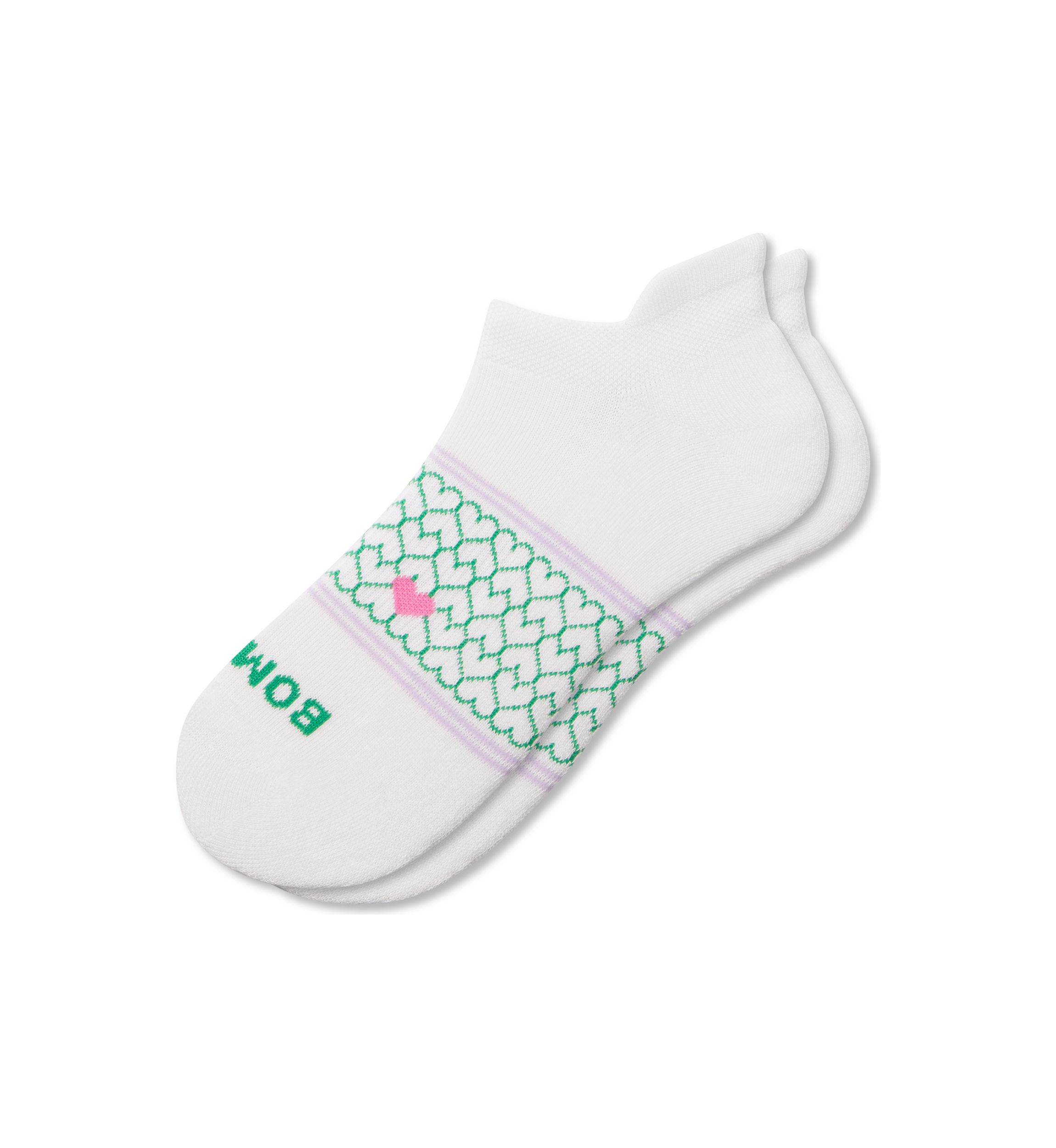 Heart Arch and Stripes Ankle Socks 
