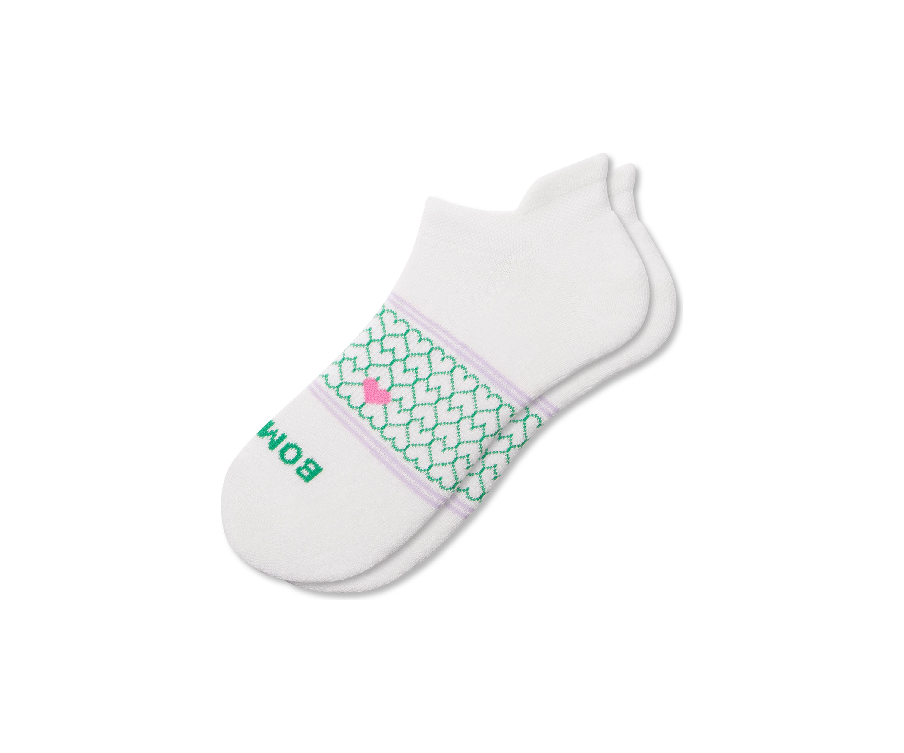 Heart Arch and Stripes Ankle Socks 
