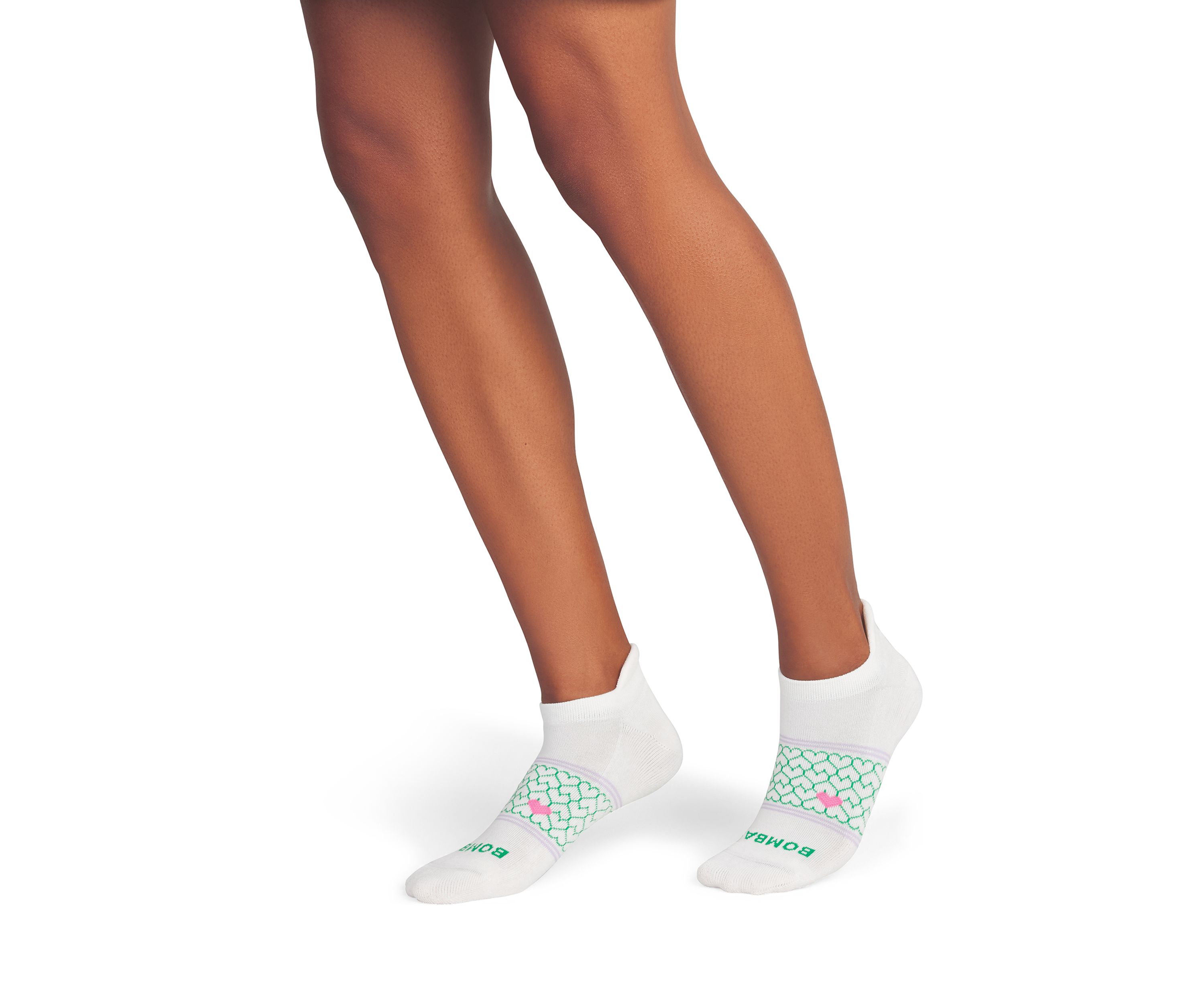 Heart Arch and Stripes Ankle Socks 