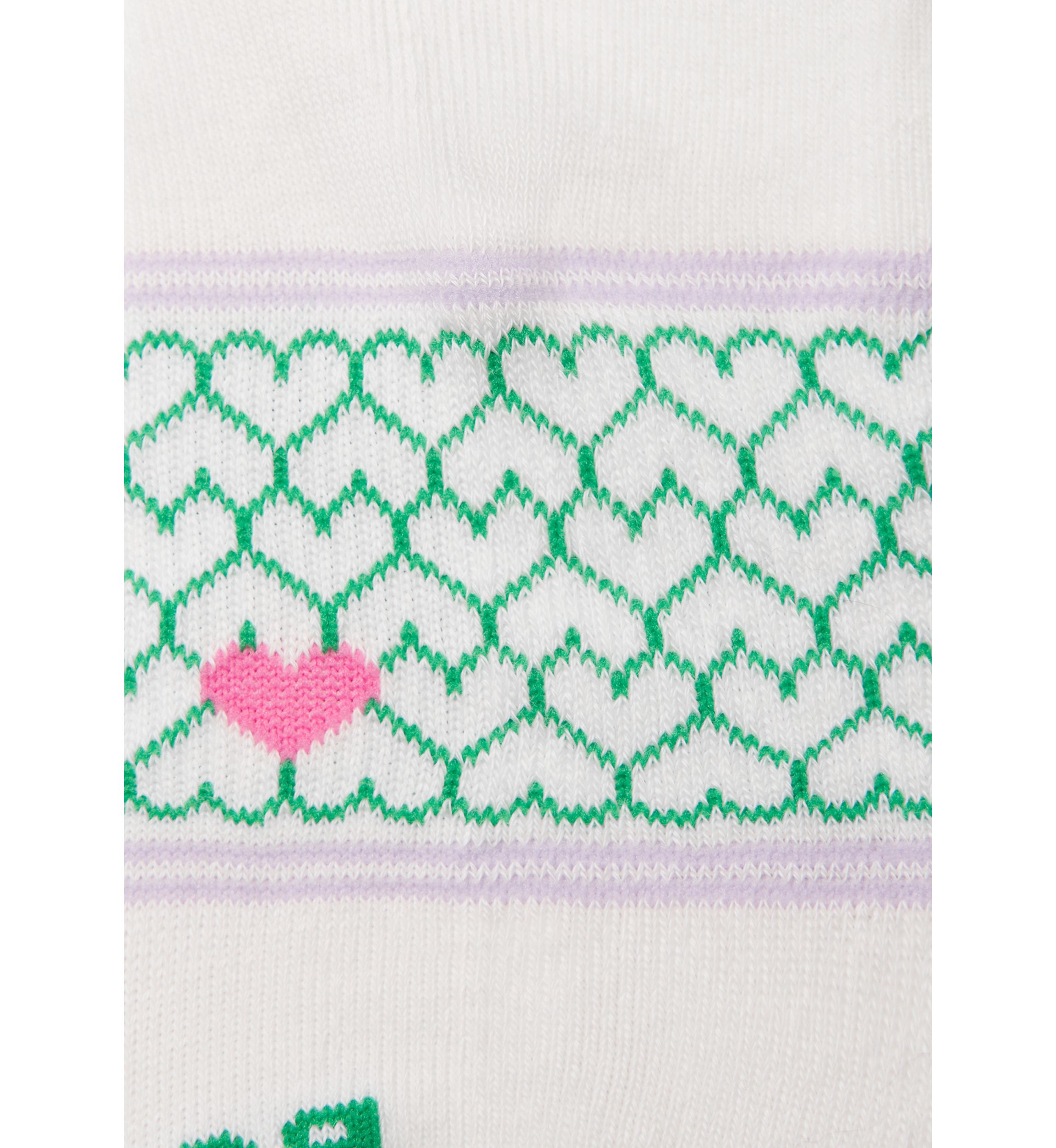 Heart Arch and Stripes Ankle Socks 
