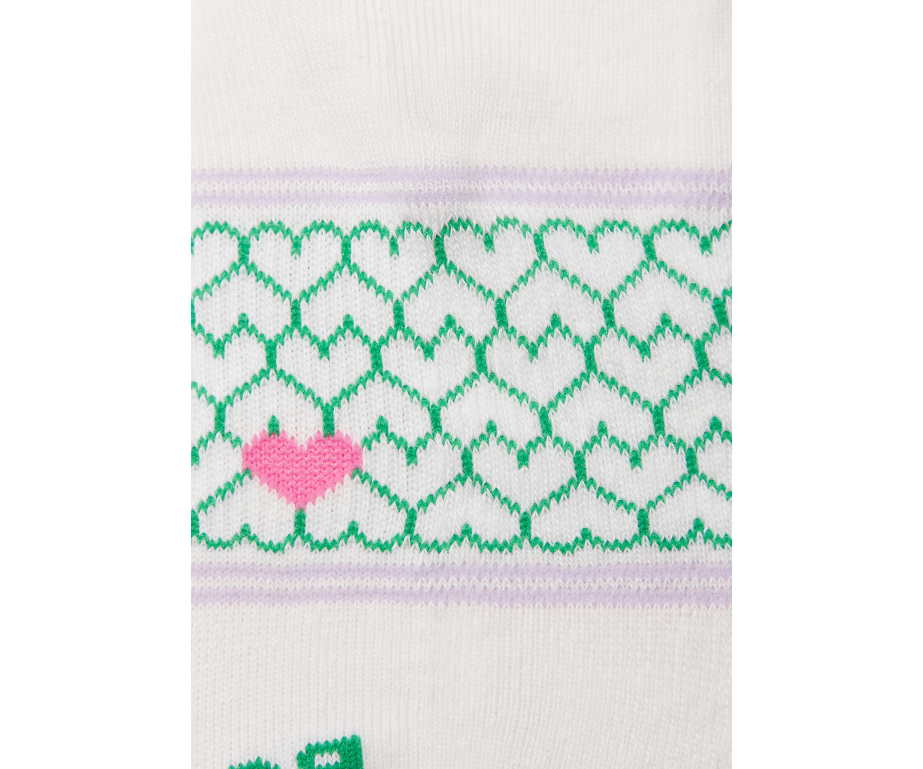 Heart Arch and Stripes Ankle Socks 